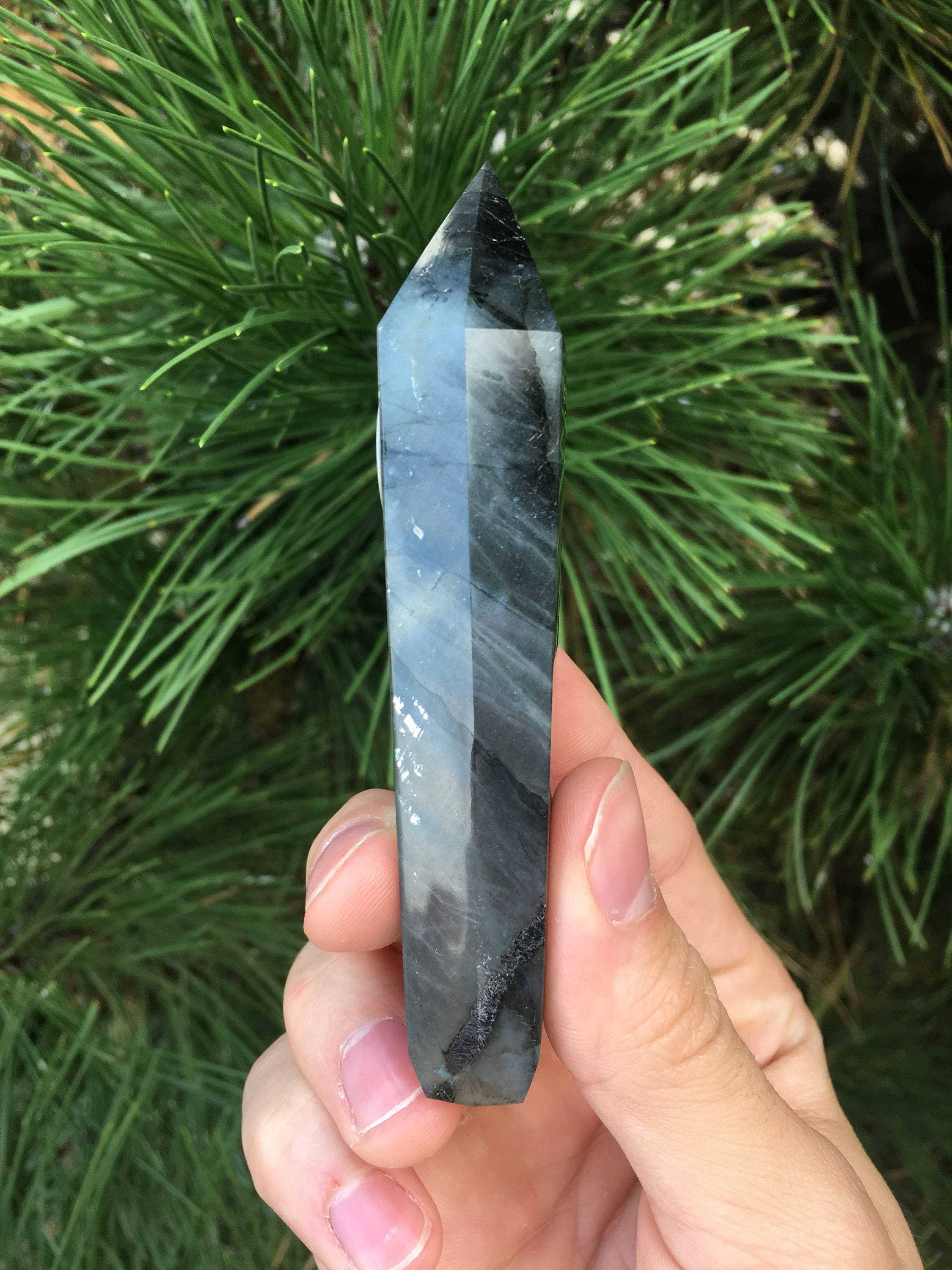 Labradorite Crystal Pipe