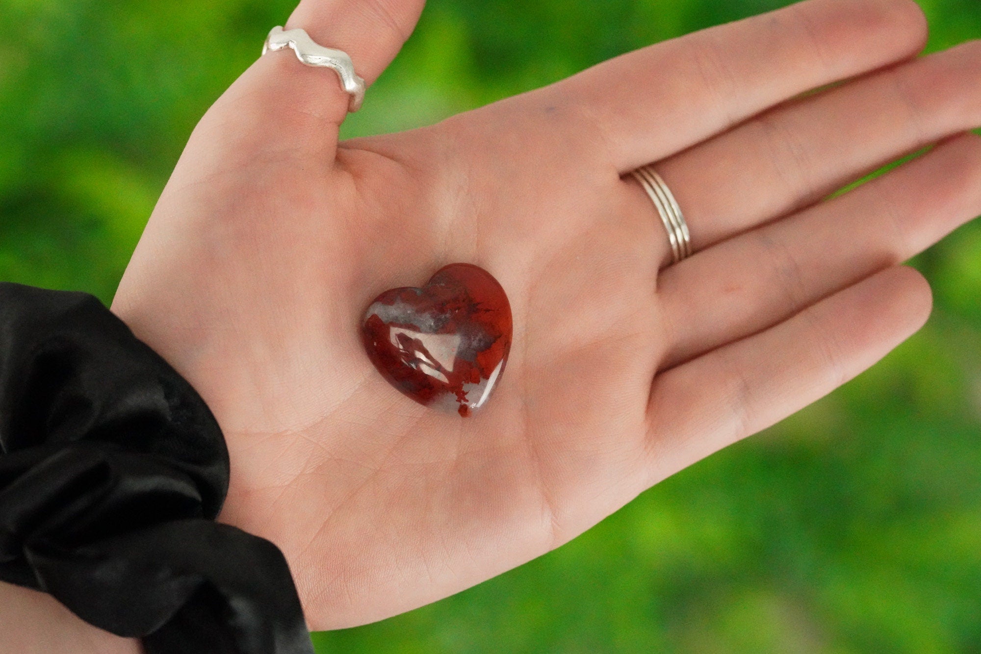 Red Jasper Crystal Heart