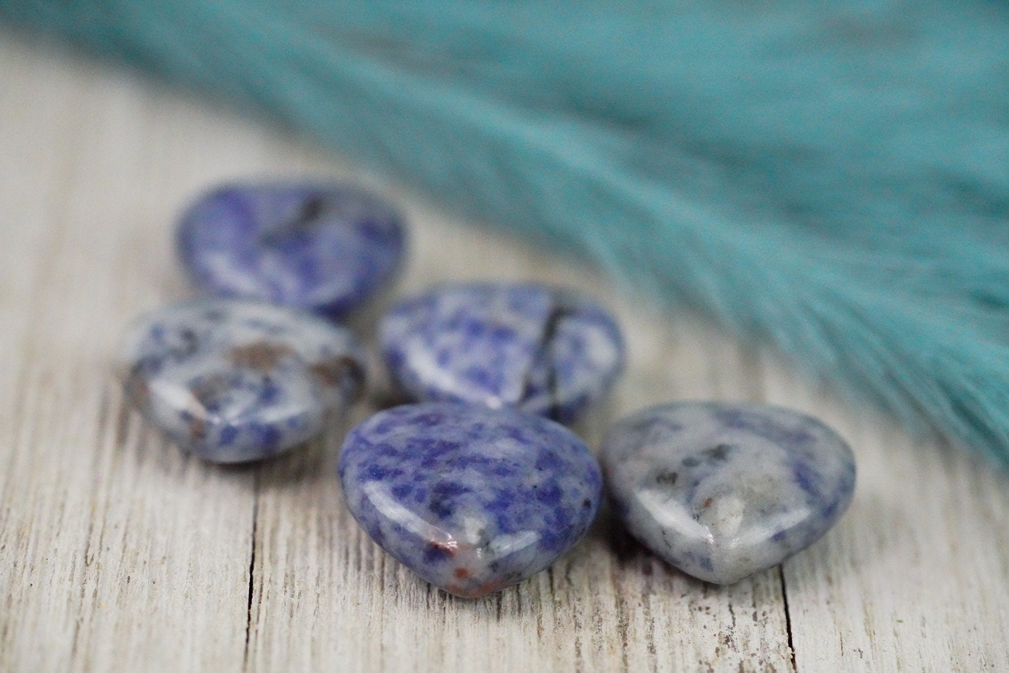 Small Blue Spot Jasper Crystal Heart