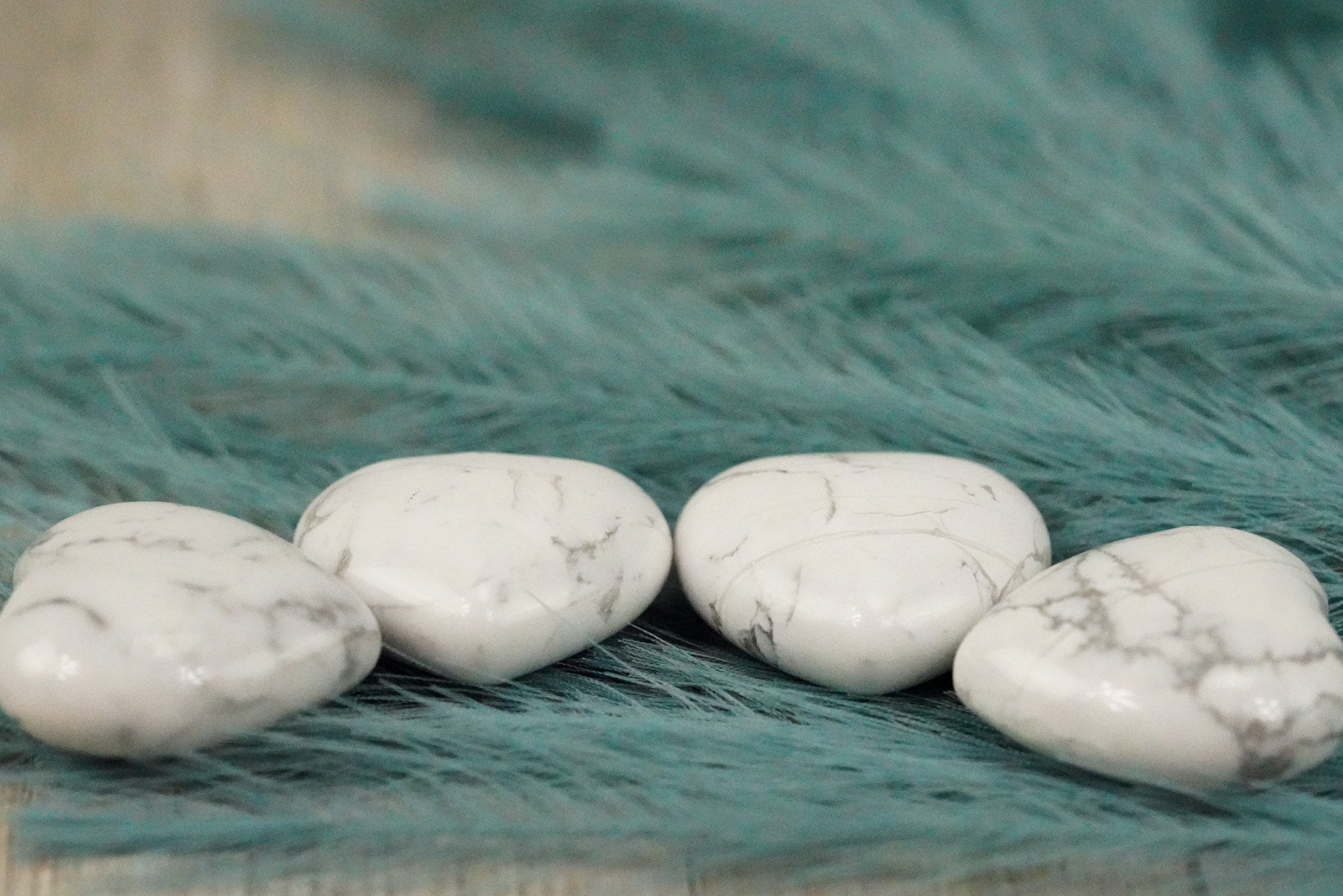 Large White Howlite Crystal Heart