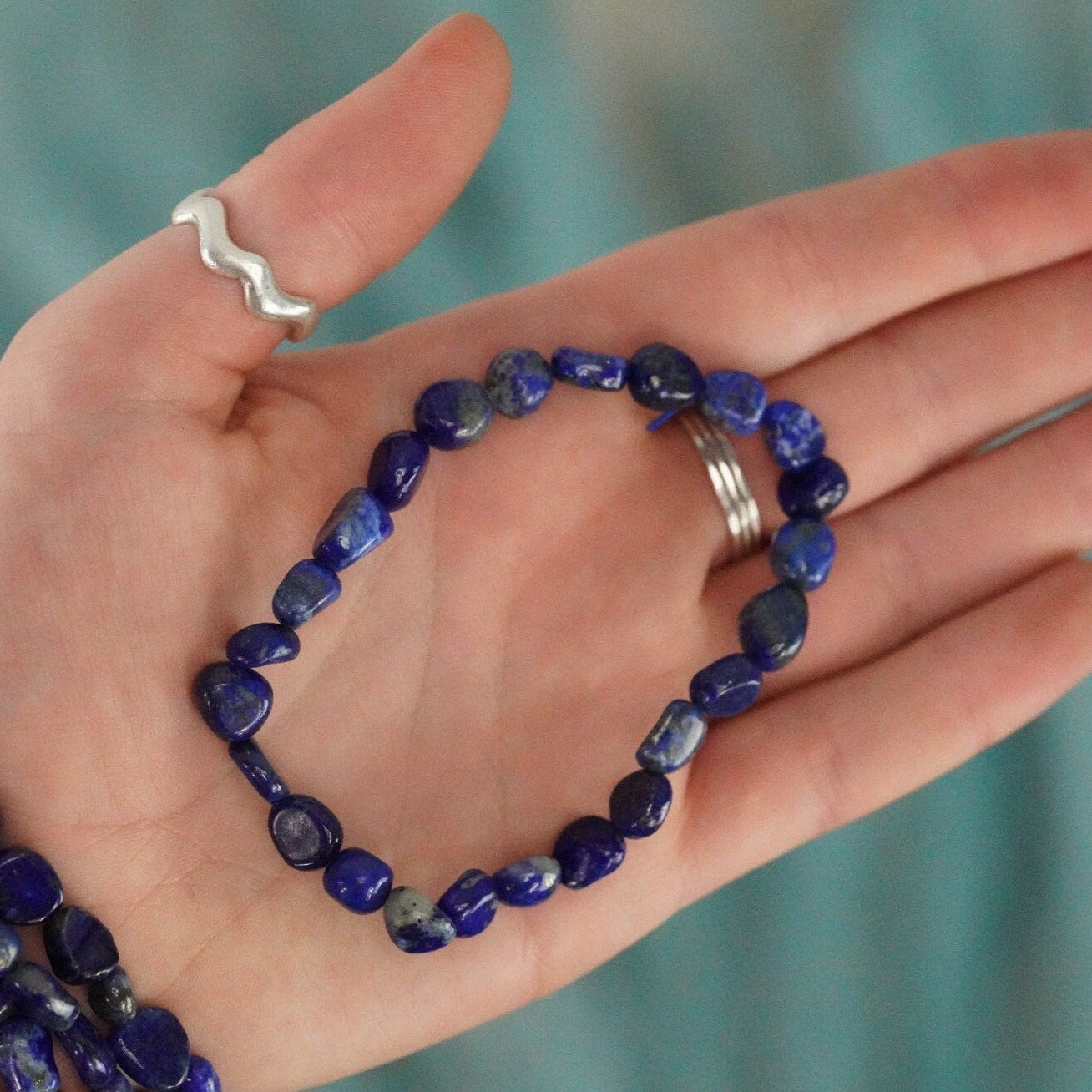 Lapis Lazuli Tumbled Stone Bracelet