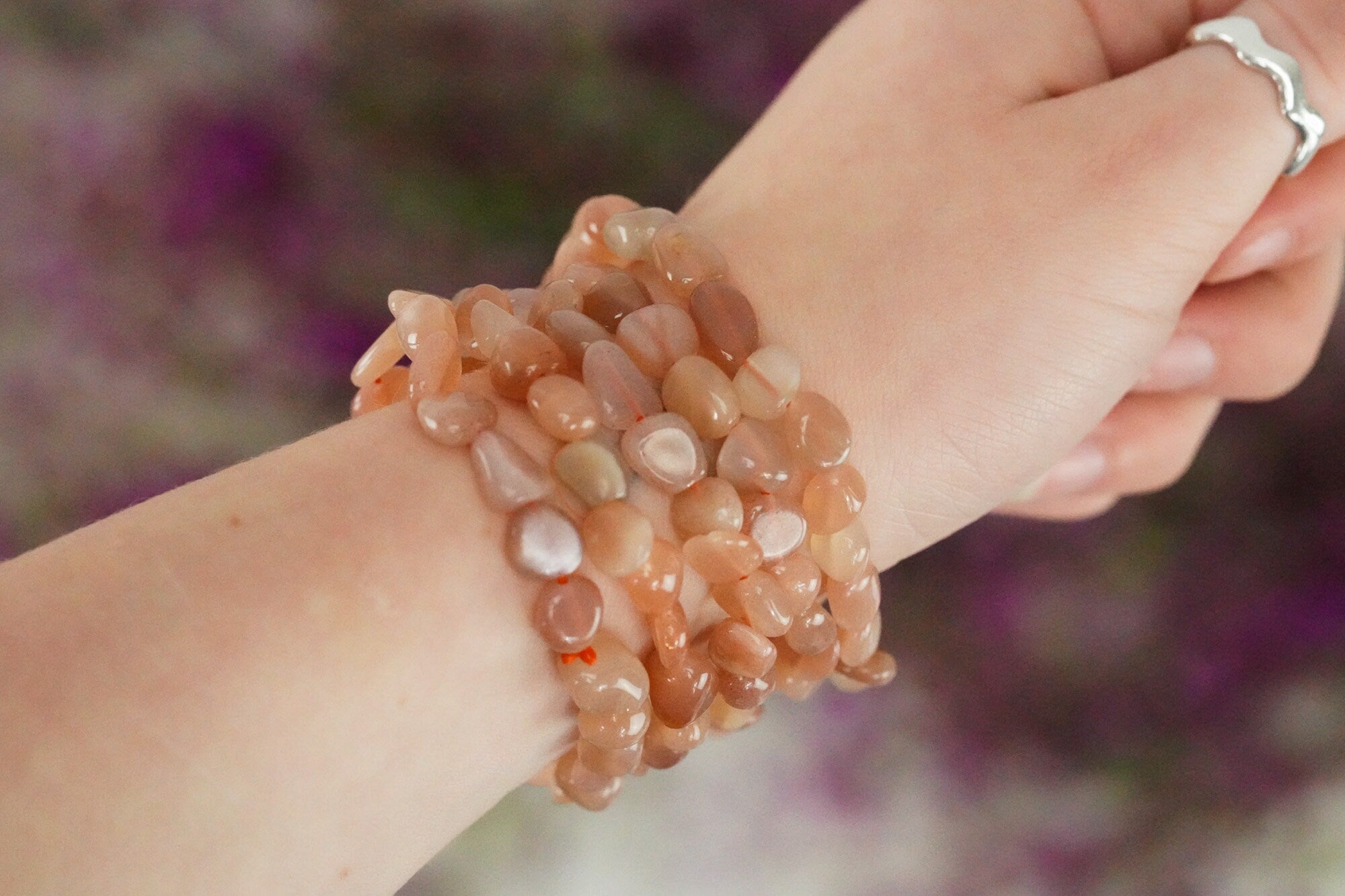 Sunstone Tumbled Stone Bracelet