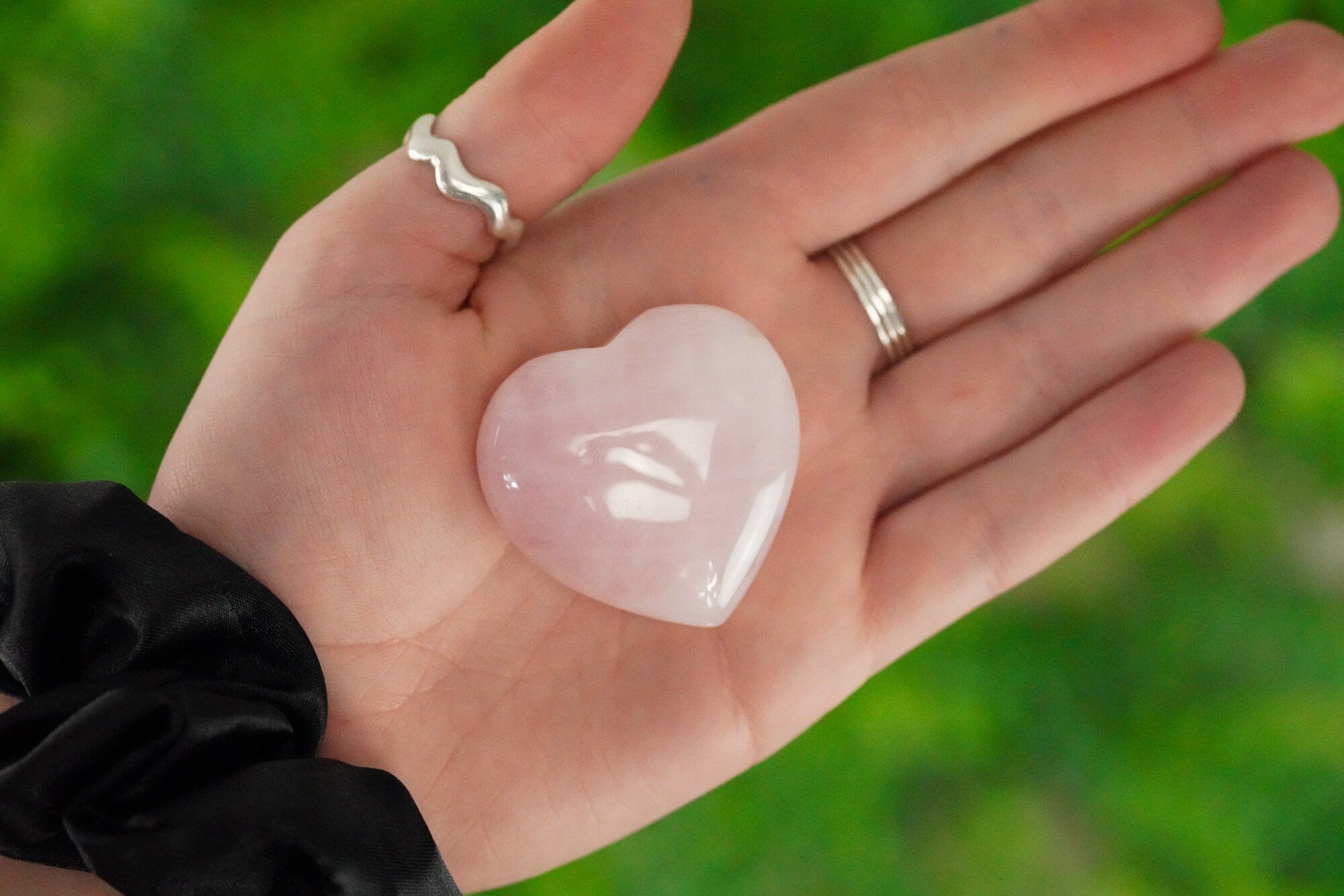 Large Rose Quartz Crystal Heart