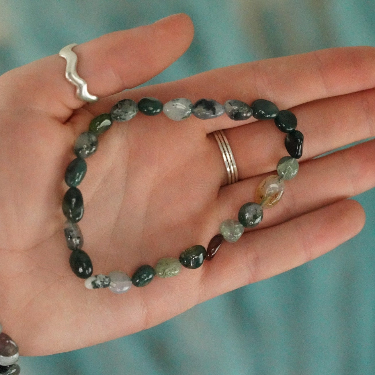 India Agate Tumbled Stone Bracelet