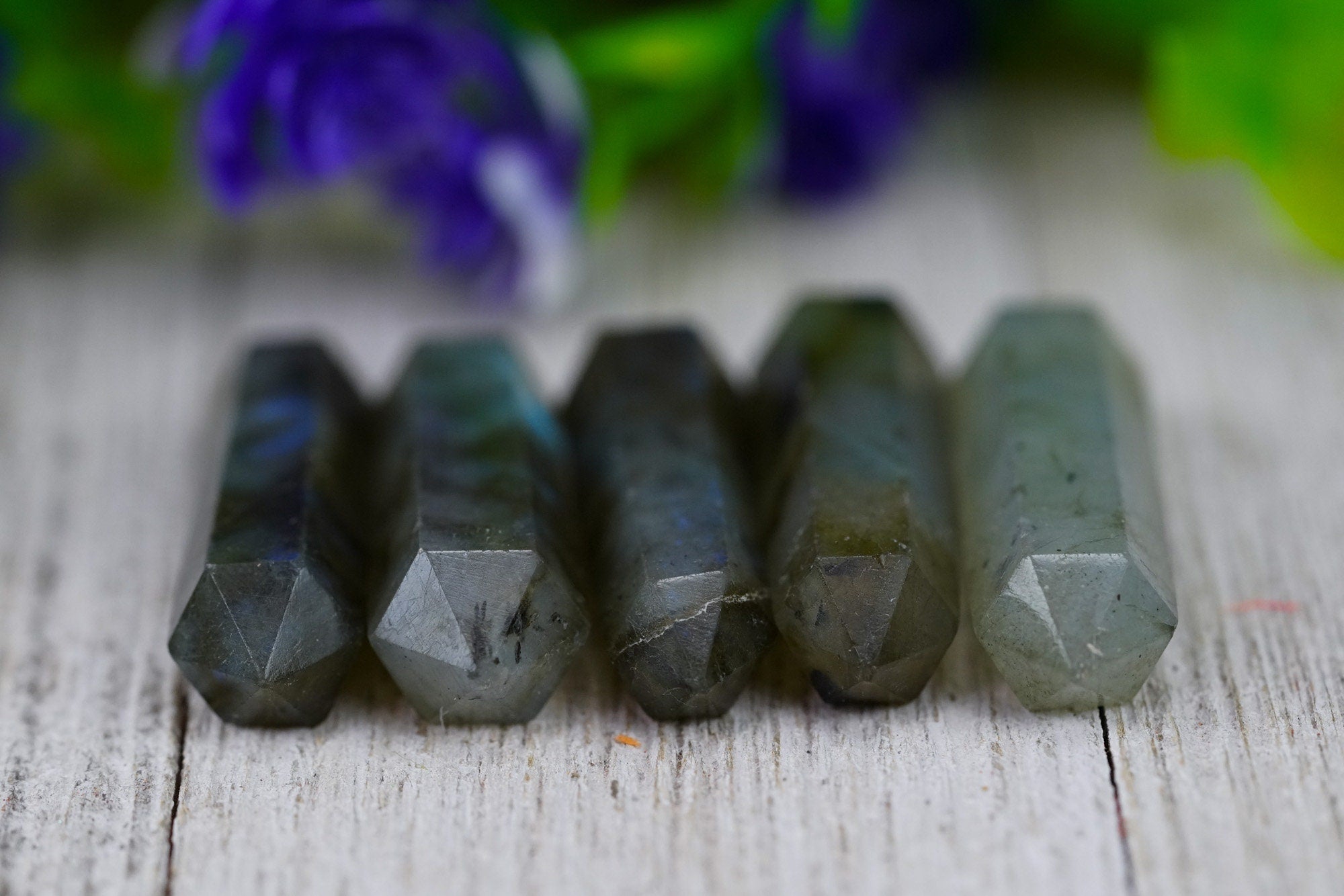 Labradorite Double Terminated Crystals