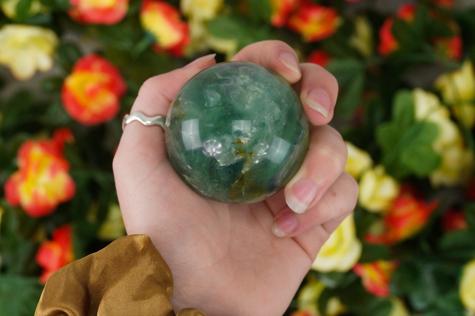 Green Fluorite Crystal Ball 60mm