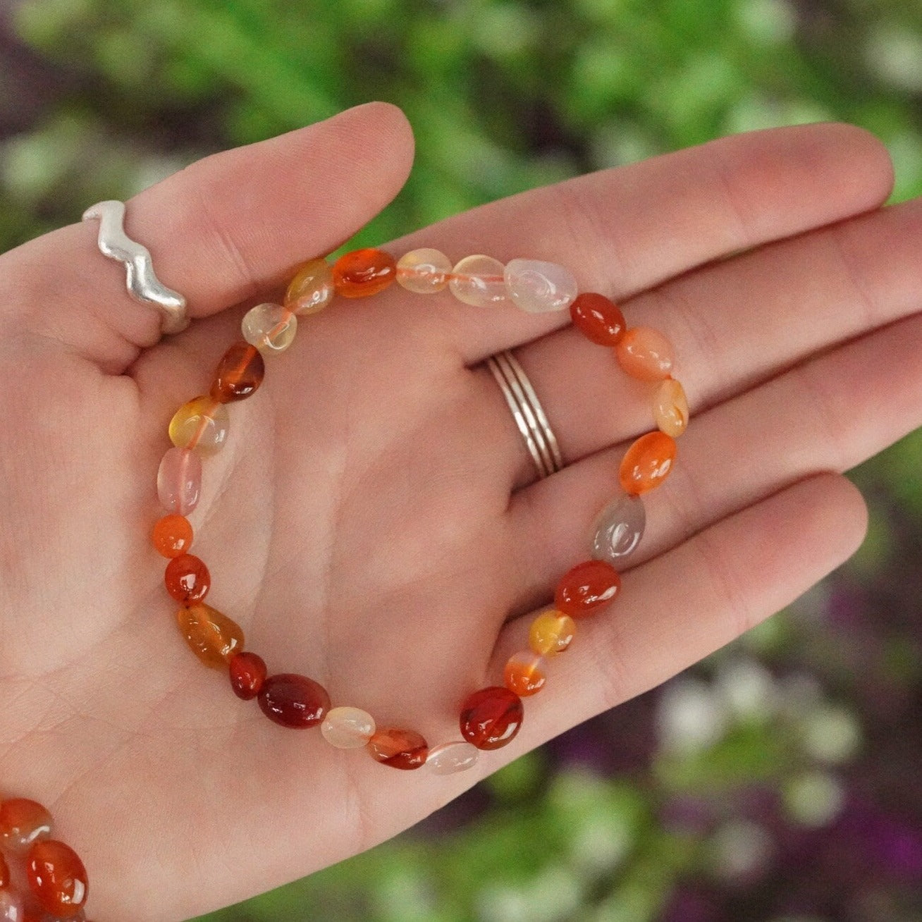 Carnelian Tumbled Stone Bracelet