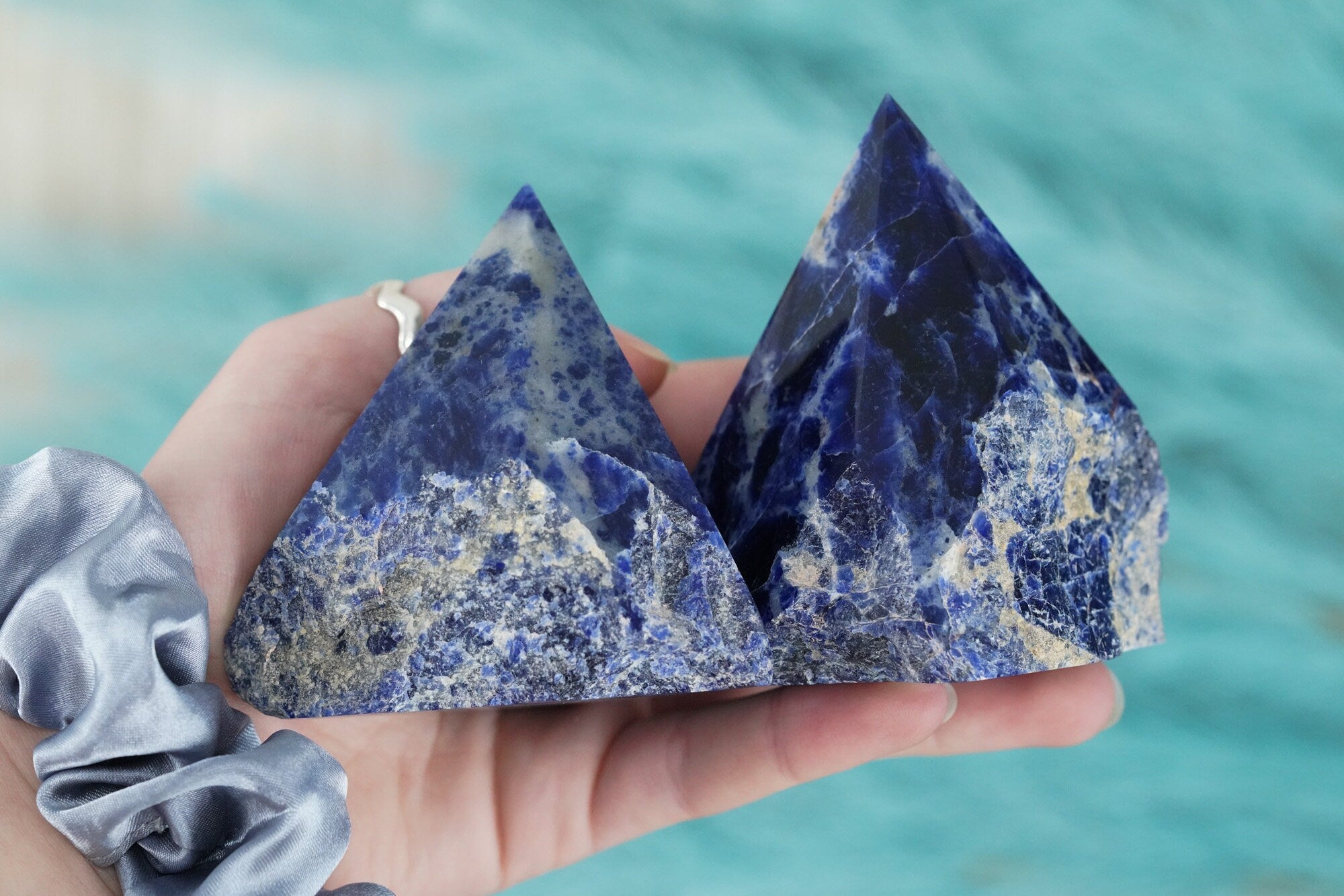 Large Raw Sodalite Polished Crystal Point