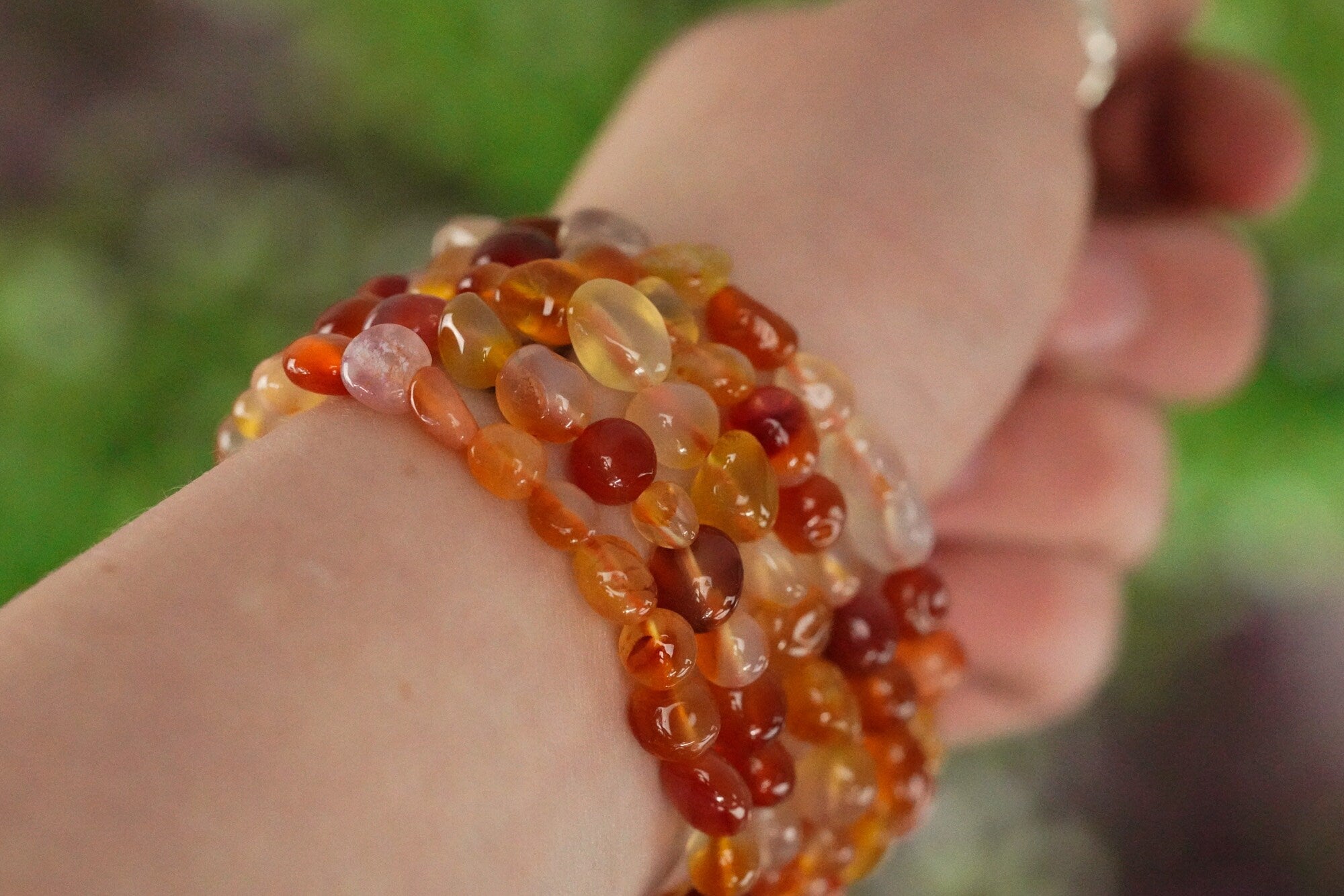 Carnelian Tumbled Stone Bracelet