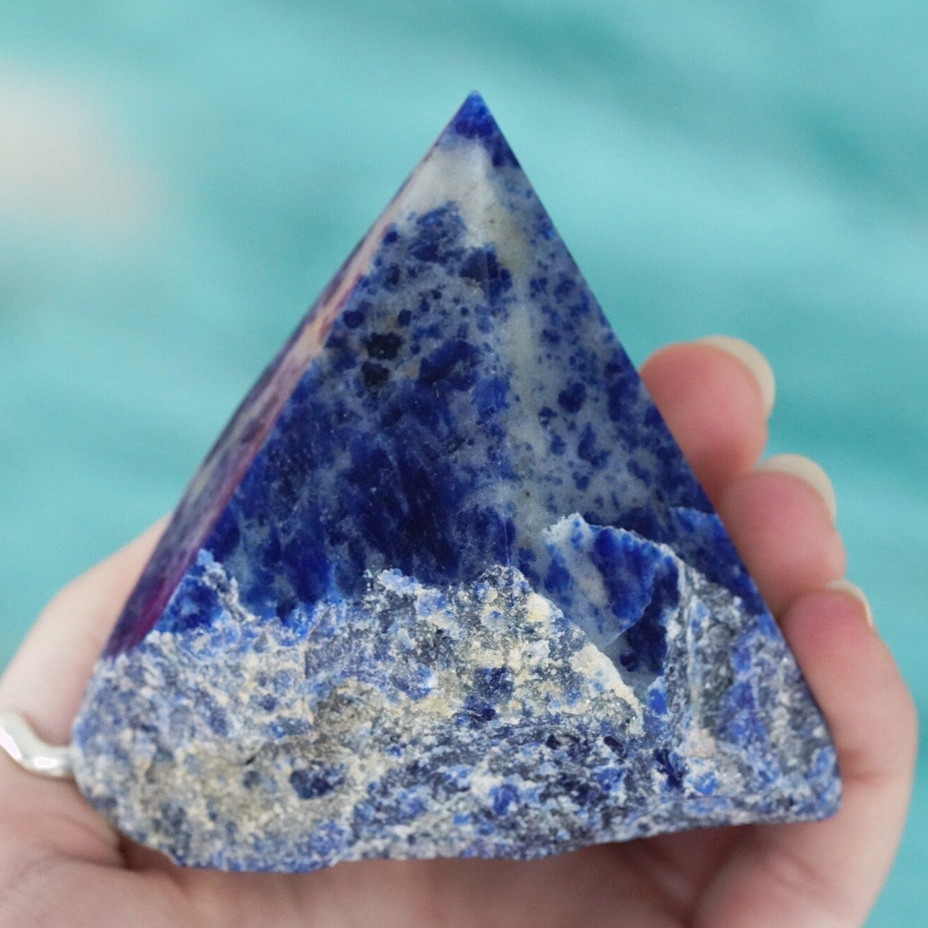 Large Raw Sodalite Polished Crystal Point