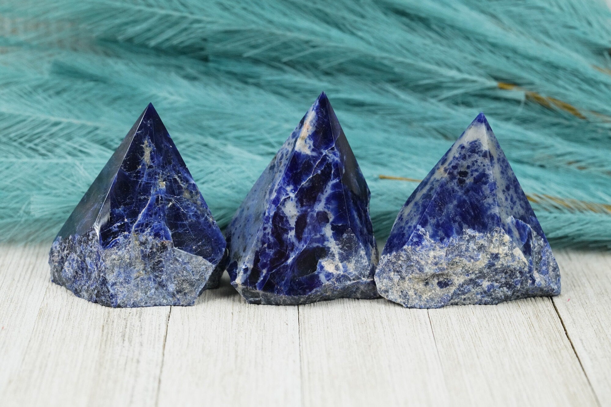 Large Raw Sodalite Polished Crystal Point