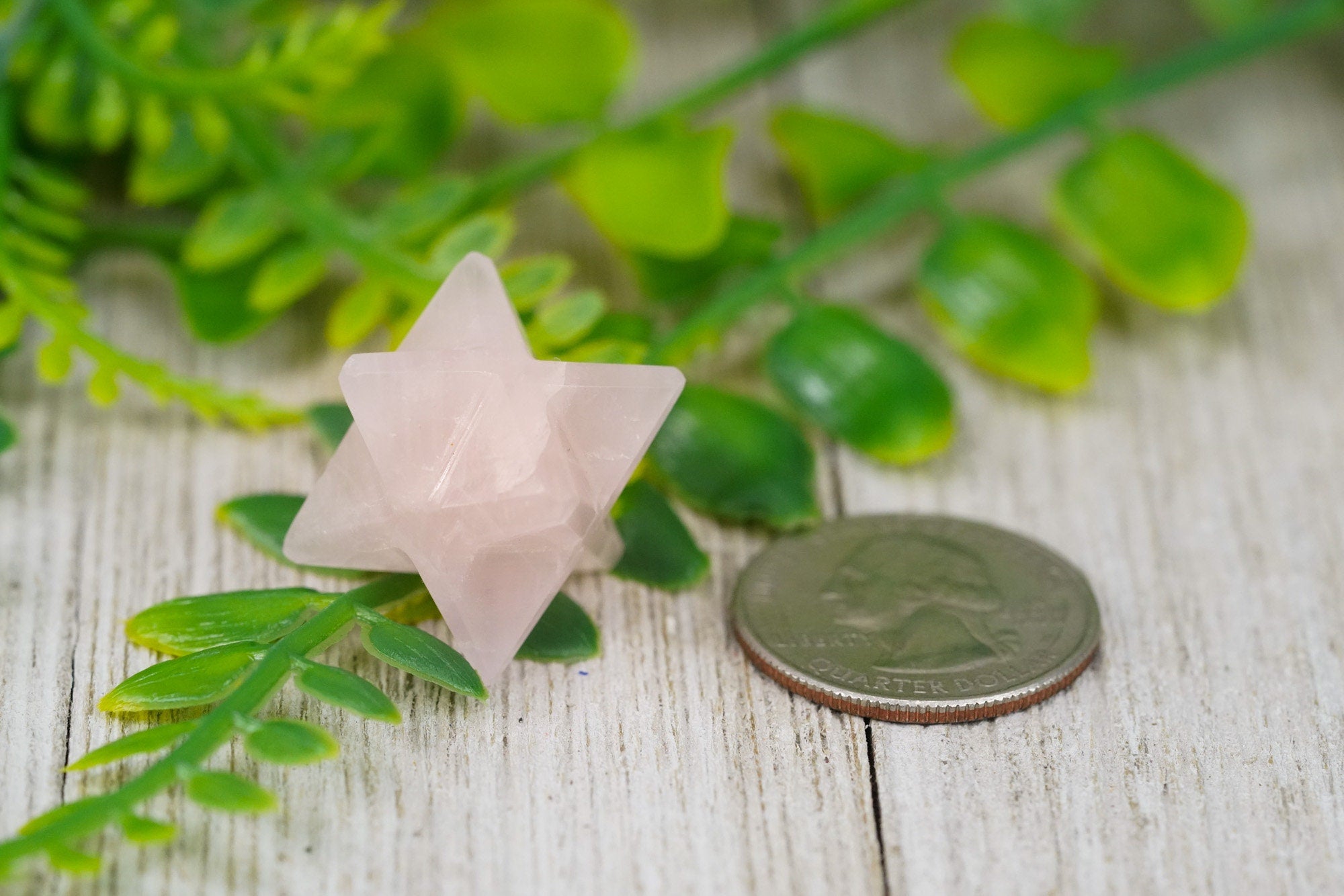 Rose Quartz Crystal Merkaba 20mm