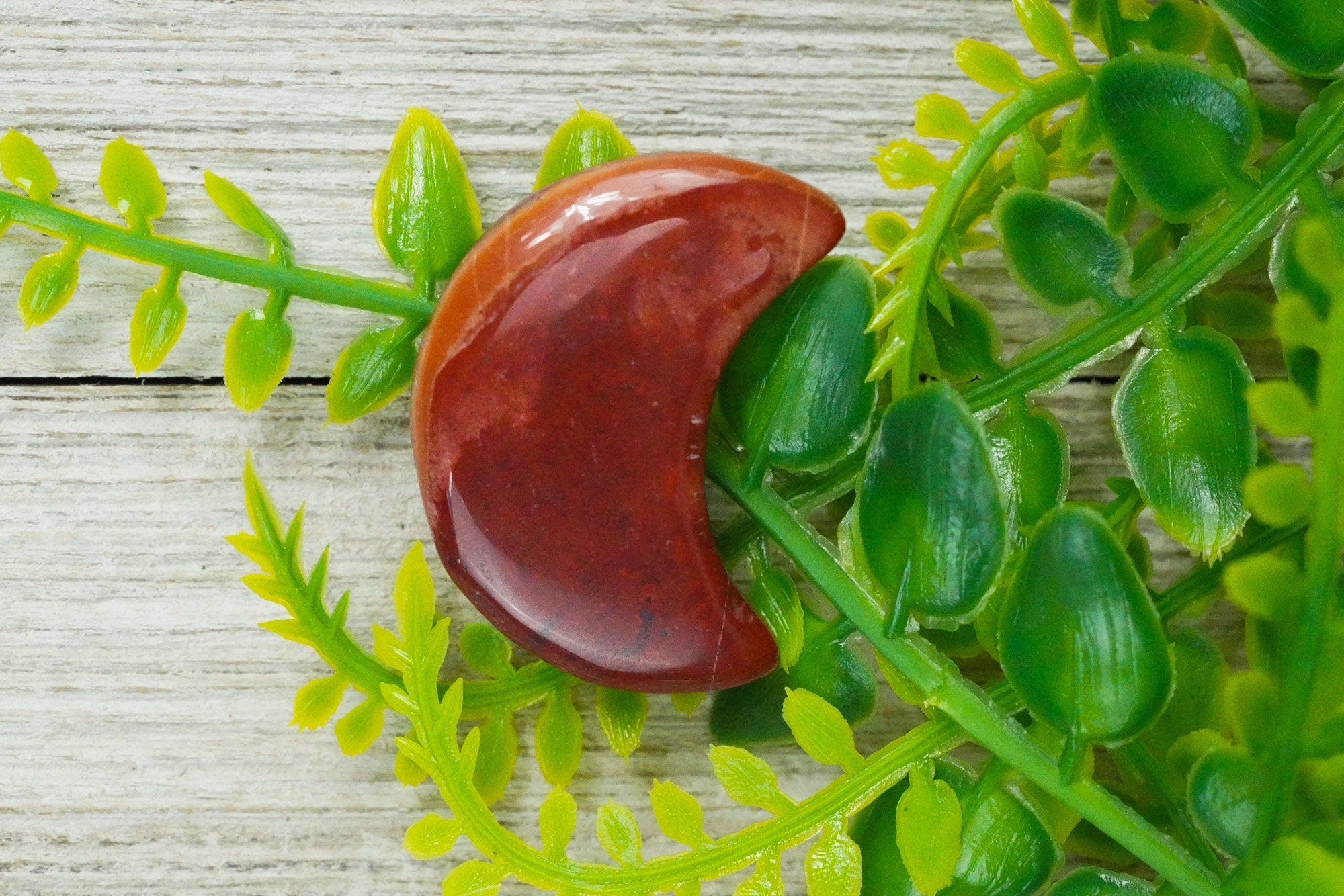 Red Jasper Crystal Crescent Moon