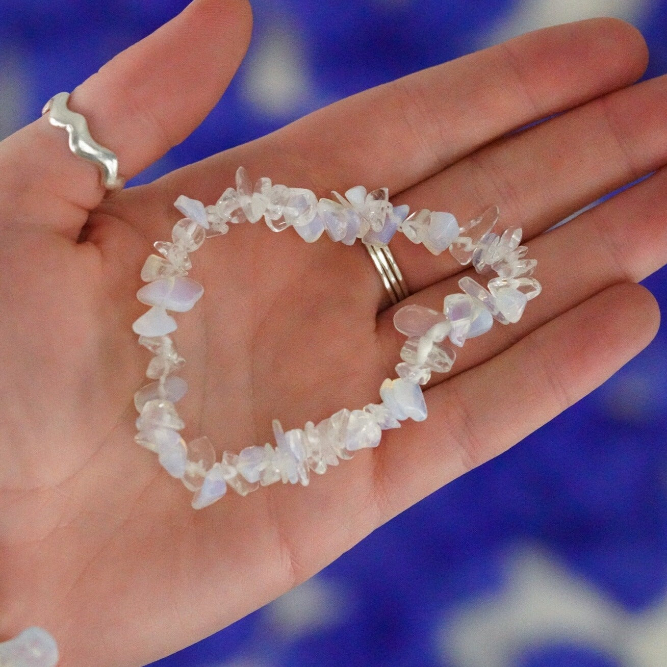 Opalite Tumbled Stone Crystal Chip Bracelet