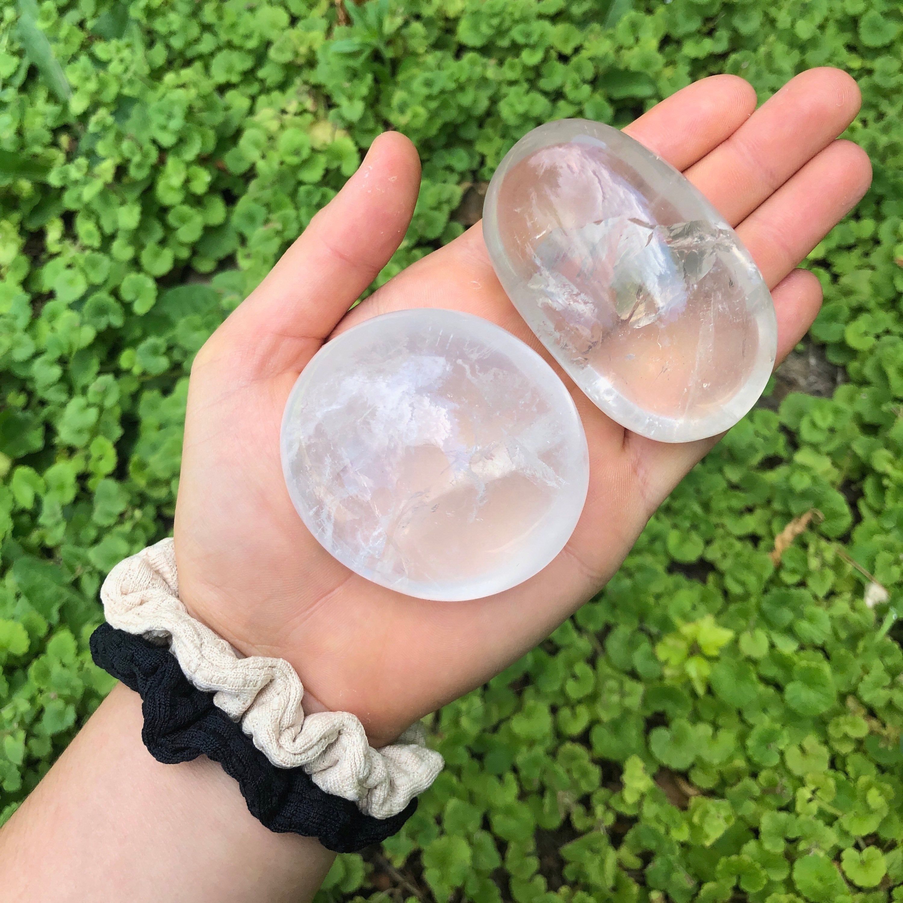 Clear Quartz Palm Stone