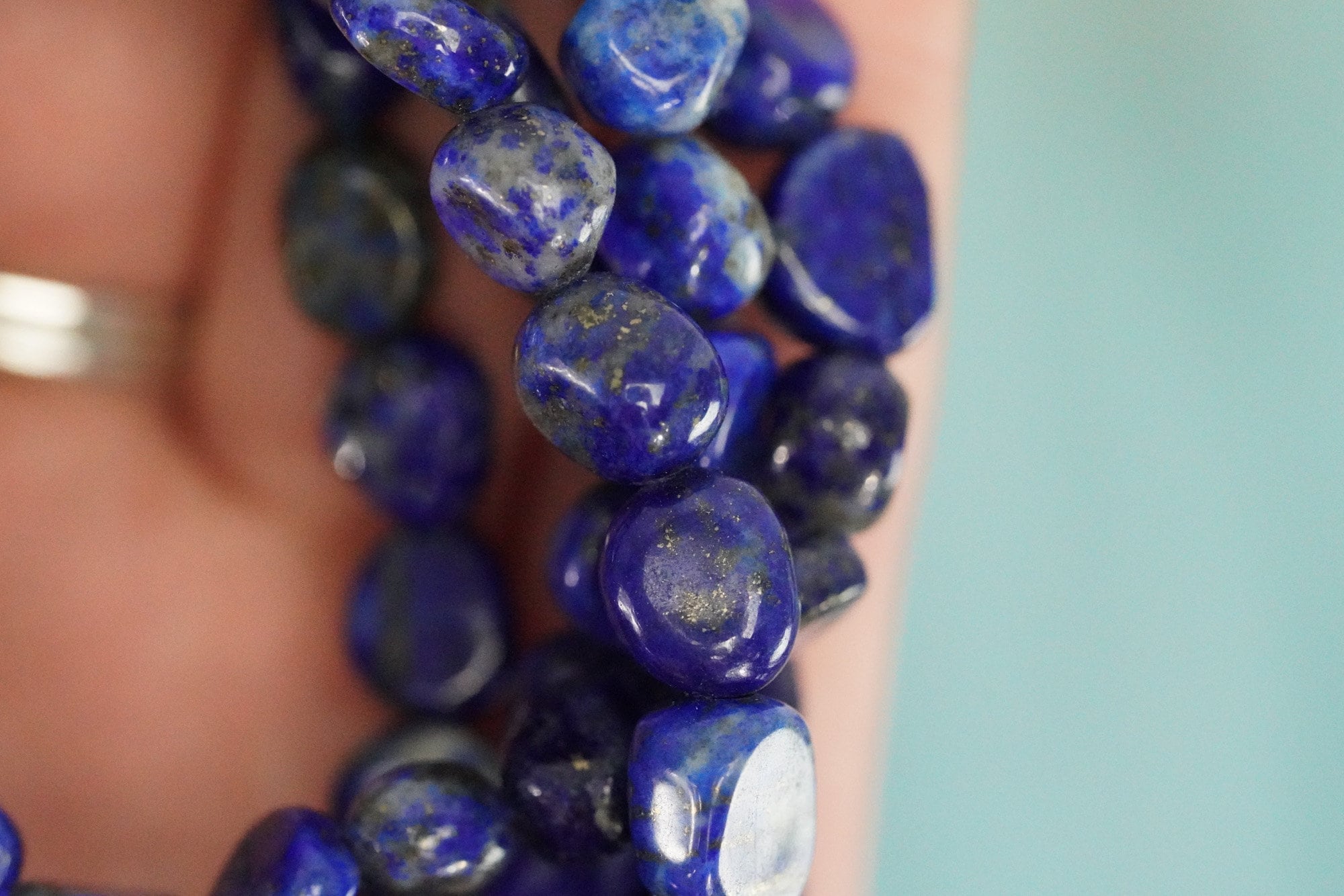 Lapis Lazuli Tumbled Stone Bracelet