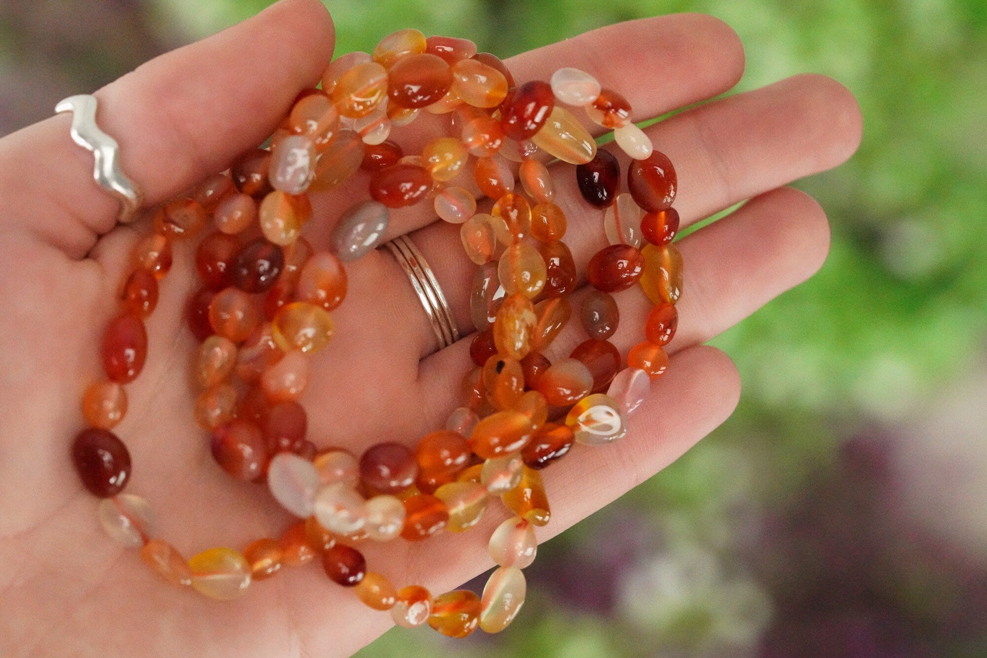 Carnelian Tumbled Stone Bracelet