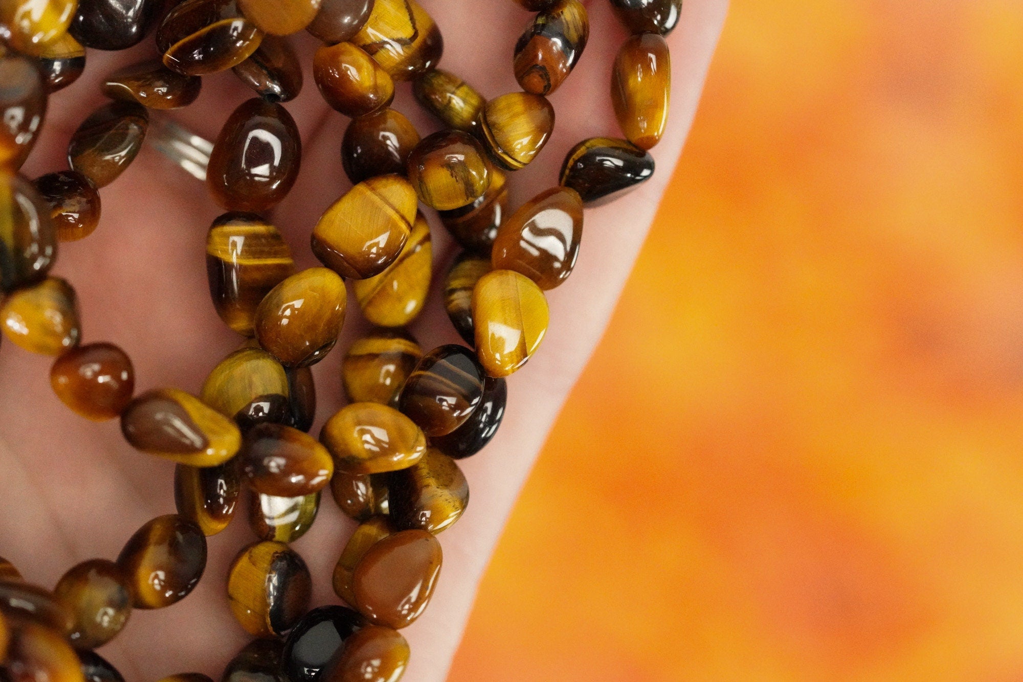 Tigers Eye Tumbled Stone Bracelet