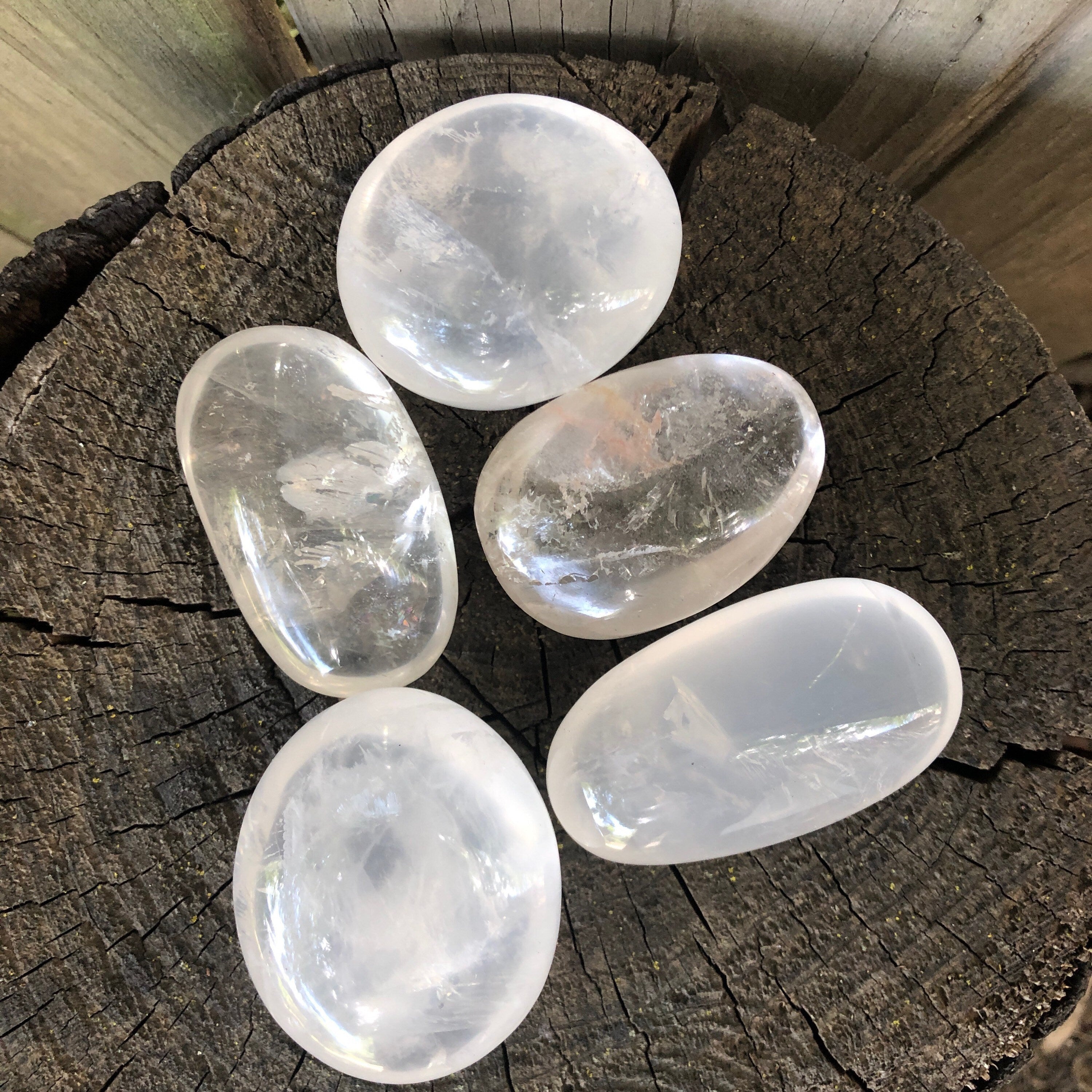 Clear Quartz Palm Stone