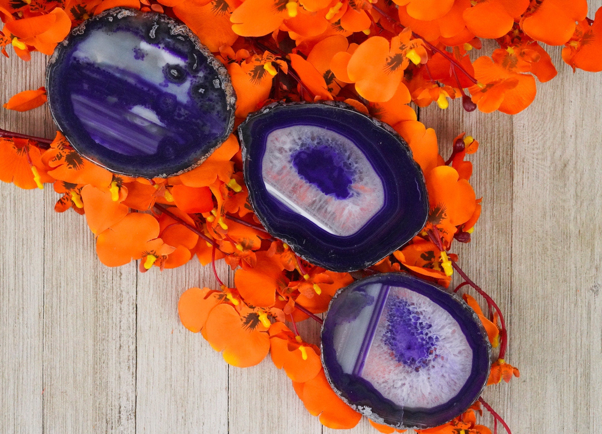 Purple Agate Slices