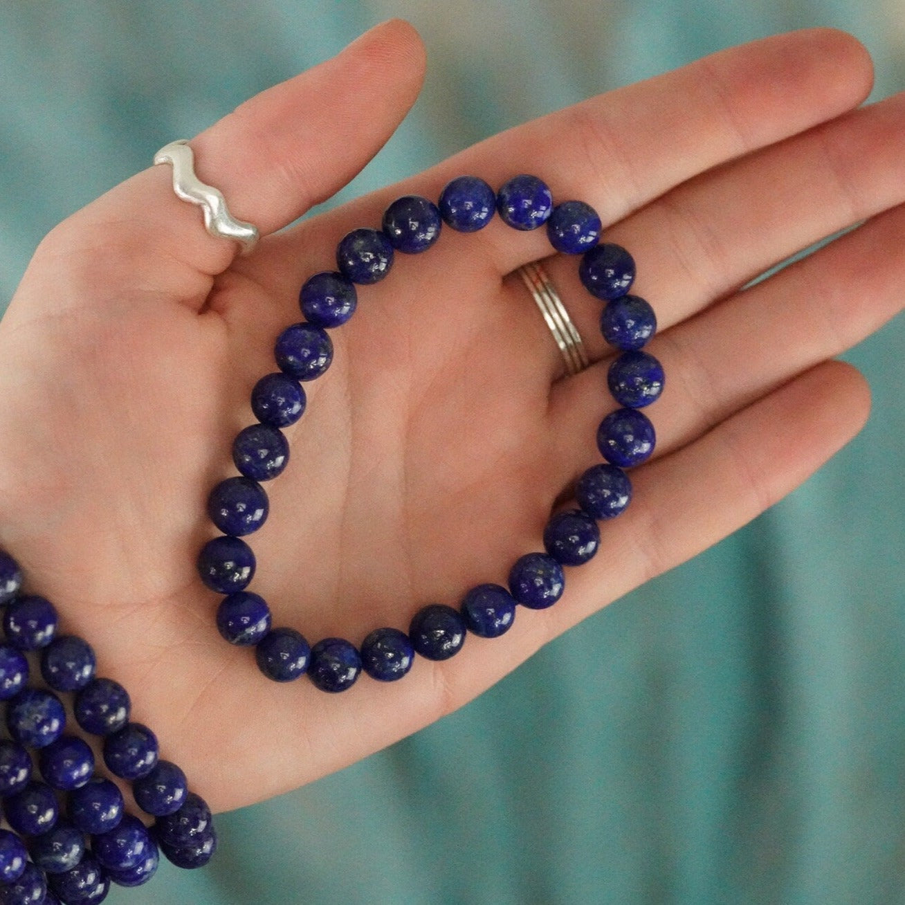 Lapis Lazuli 8mm beads Stone Crystal Bracelet