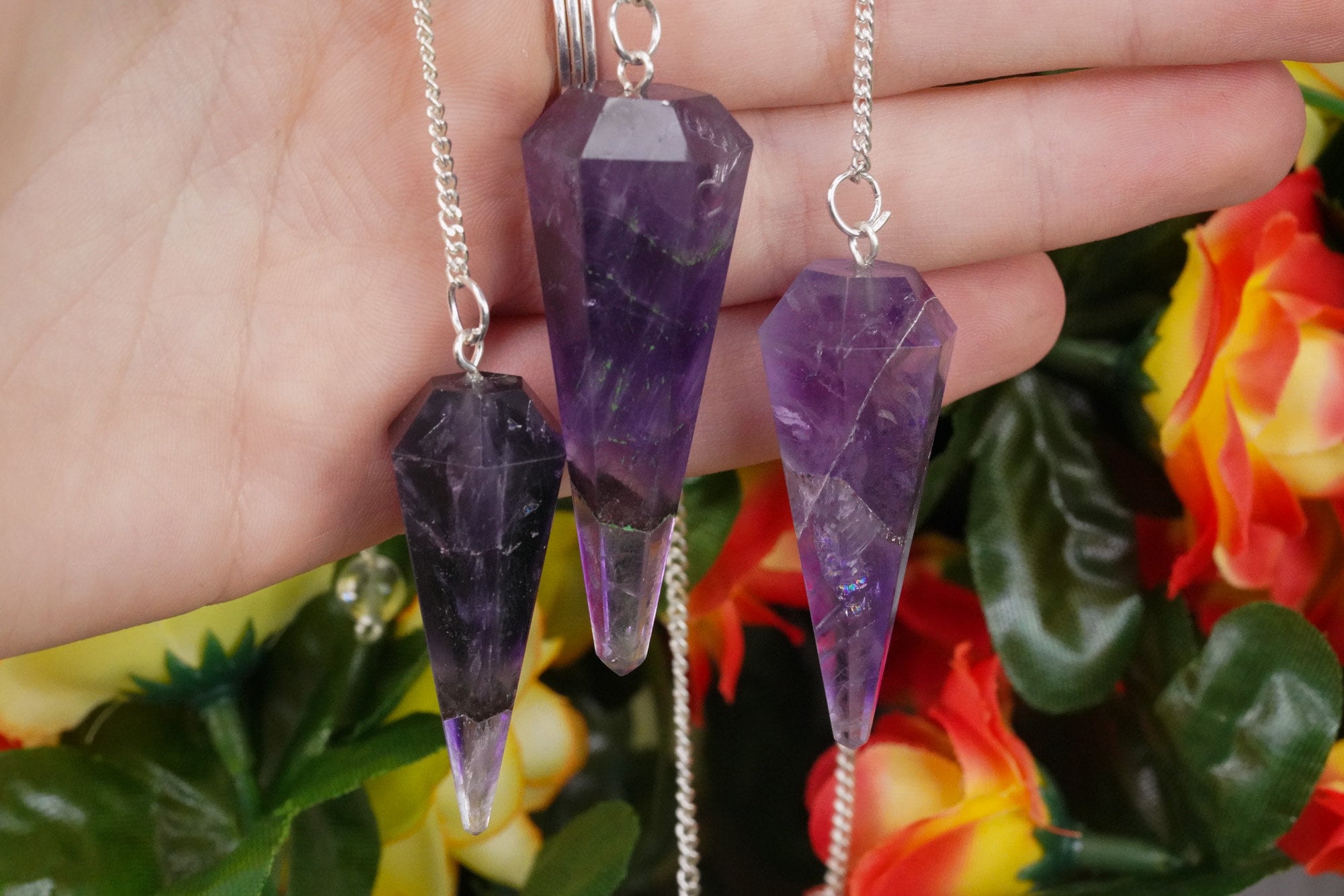 Amethyst Crystal Pendulum