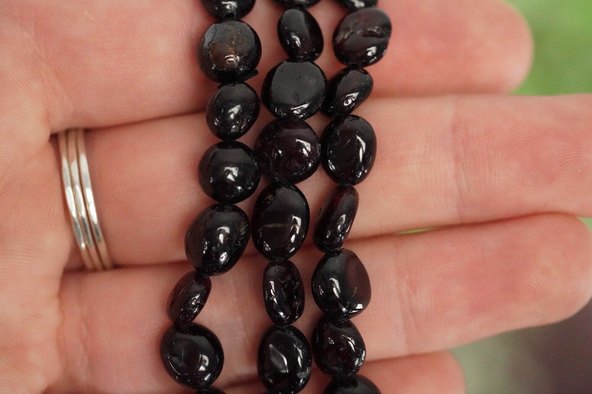 Garnet Tumbled Stone Bracelet