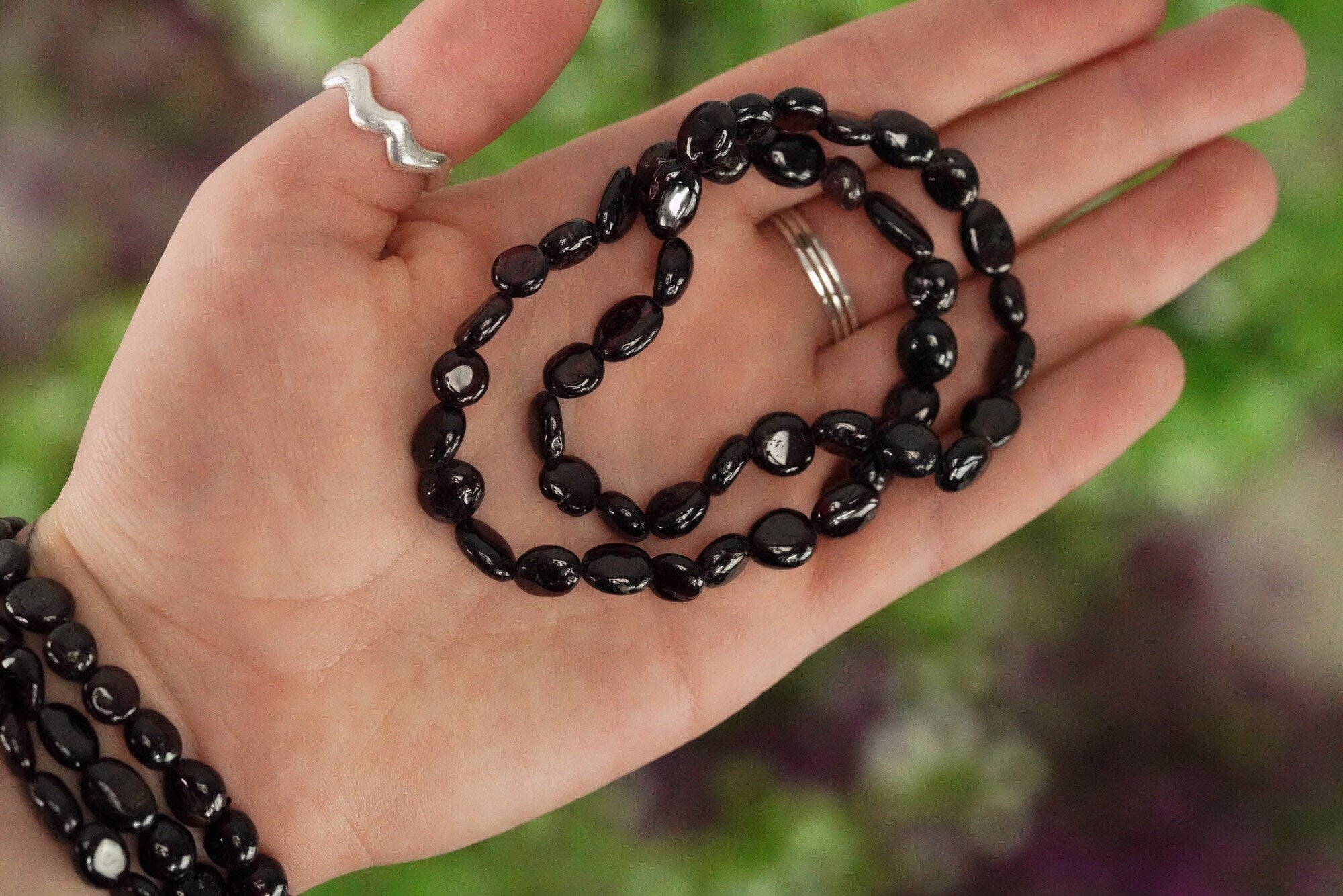 Garnet Tumbled Stone Bracelet