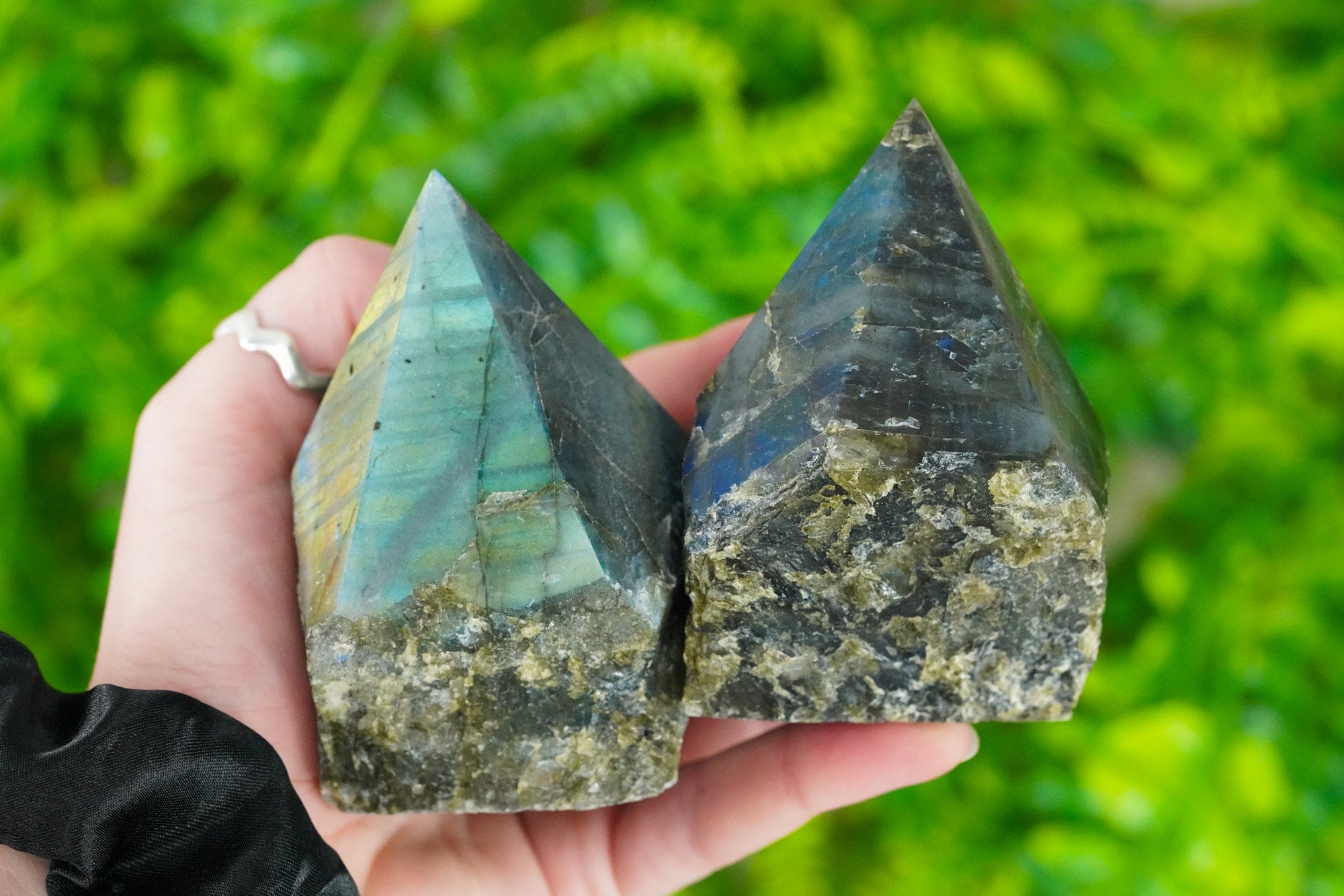 Large Raw Labradorite Polished Crystal Point