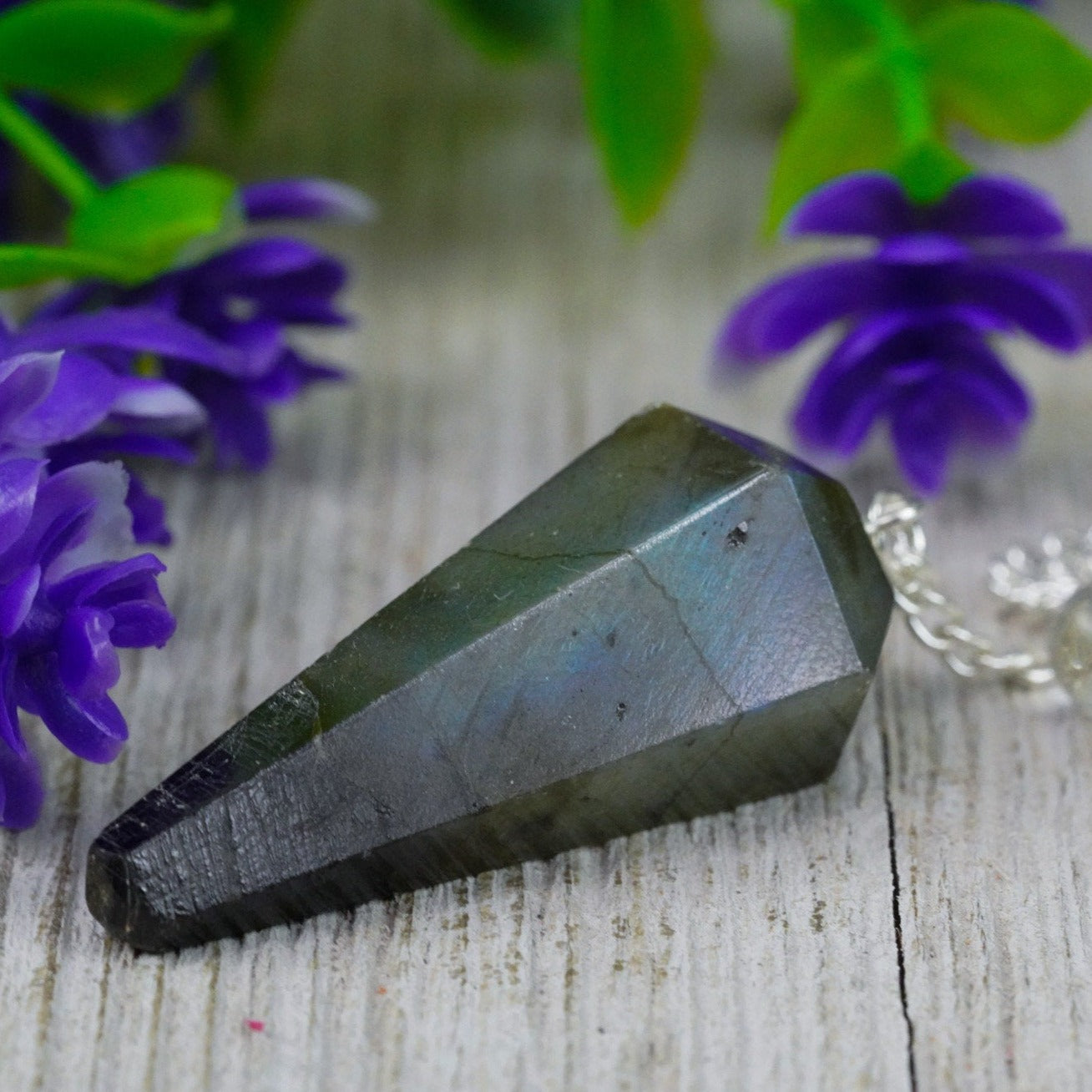 Labradorite Crystal Pendulum