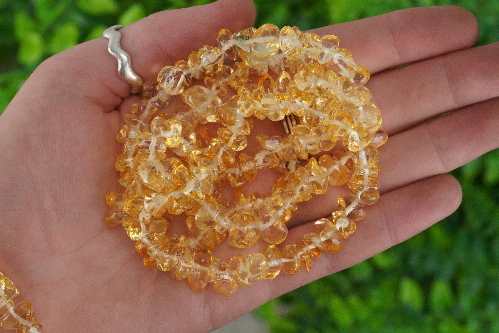 Citrine Tumbled Stone Crystal Chip Bracelet