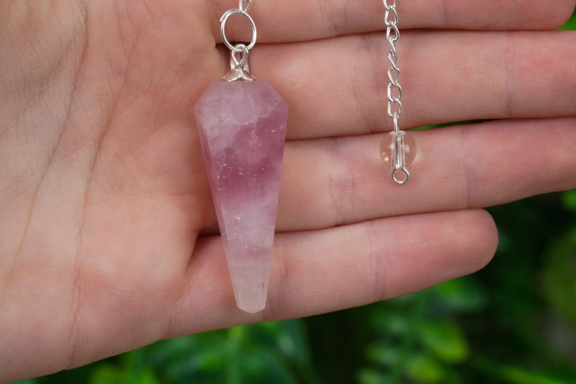 Rose Quartz Crystal Pendulum