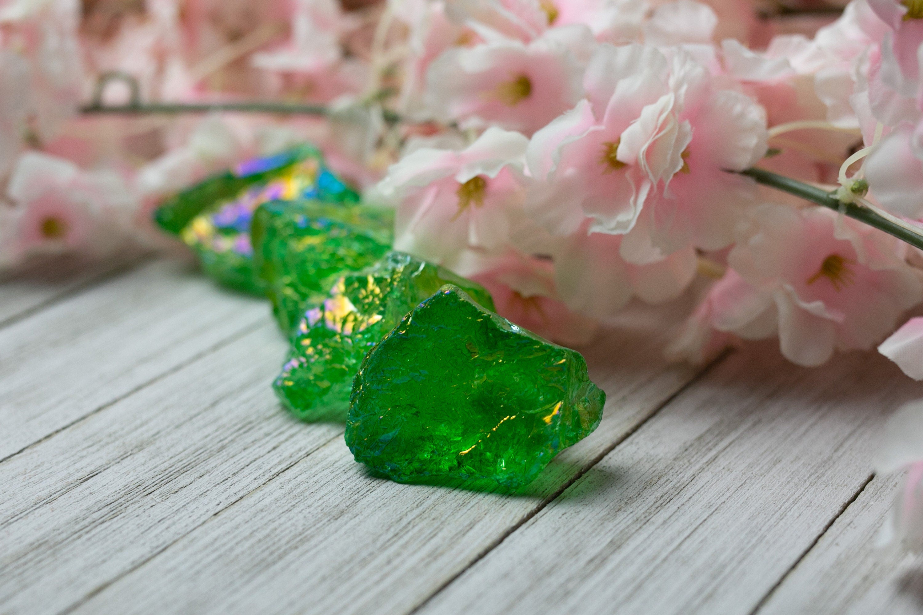 Raw Green Aura Quartz