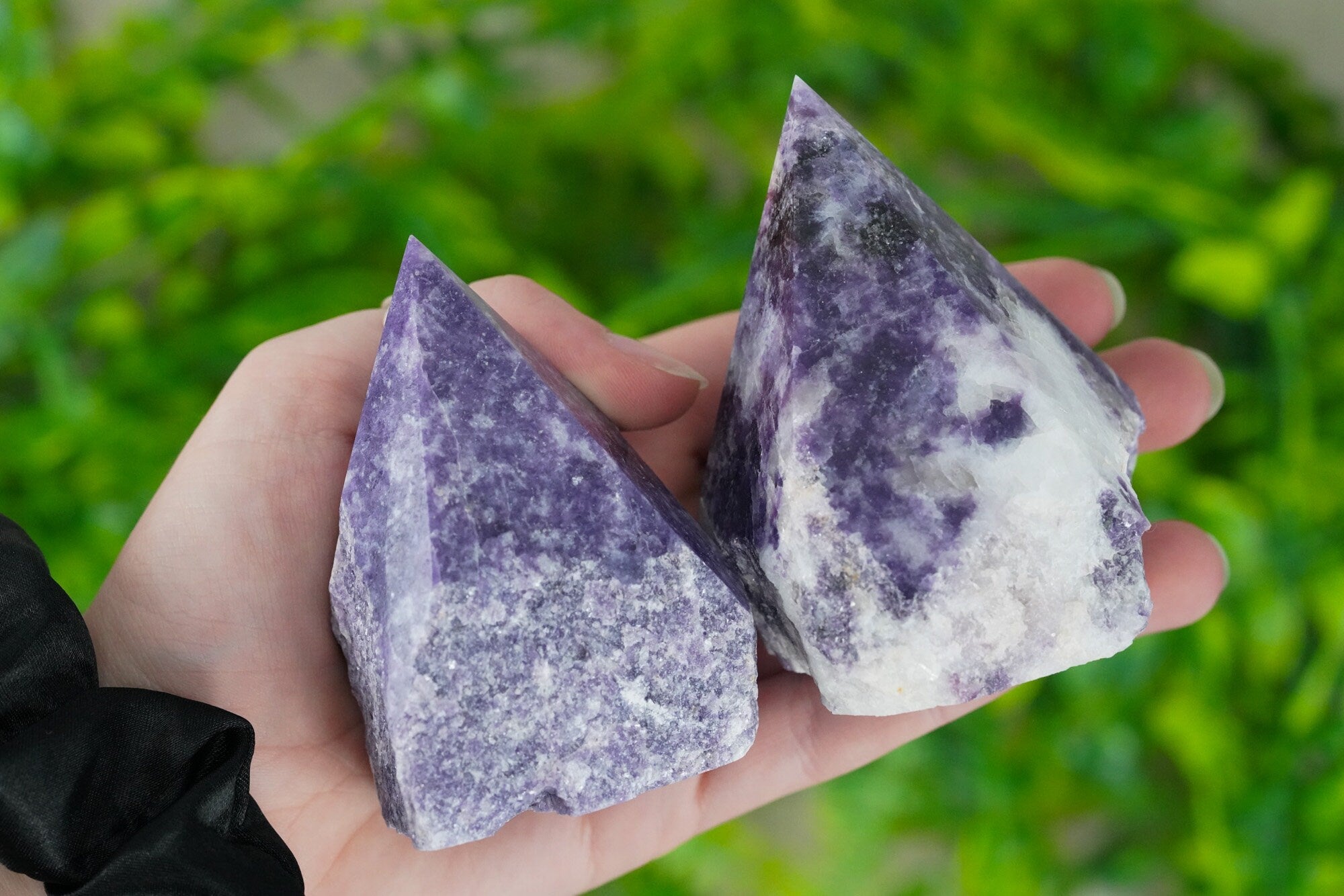 Large Raw Lepidolite Polished Crystal Point