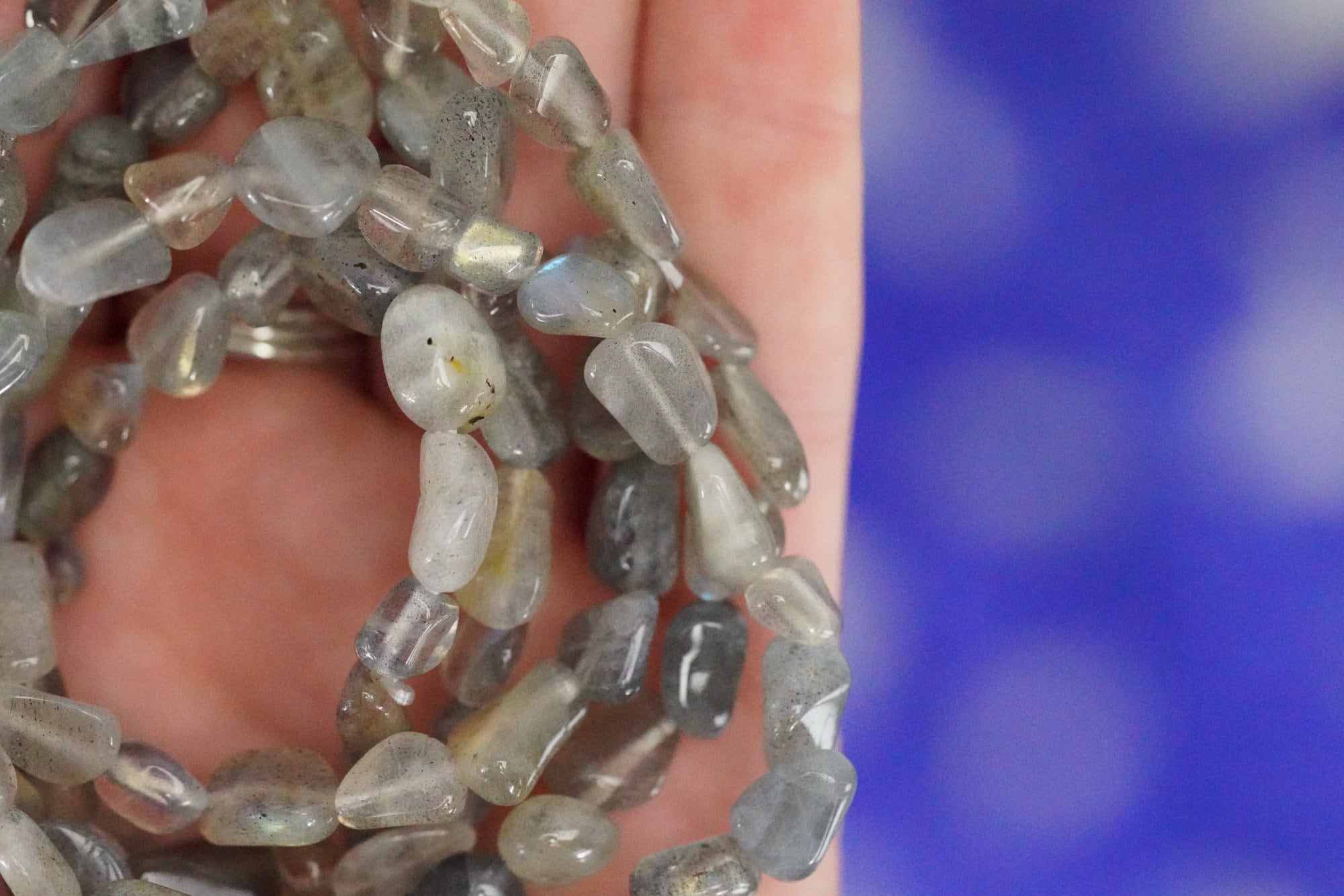 Labradorite Tumbled Stone Bracelet