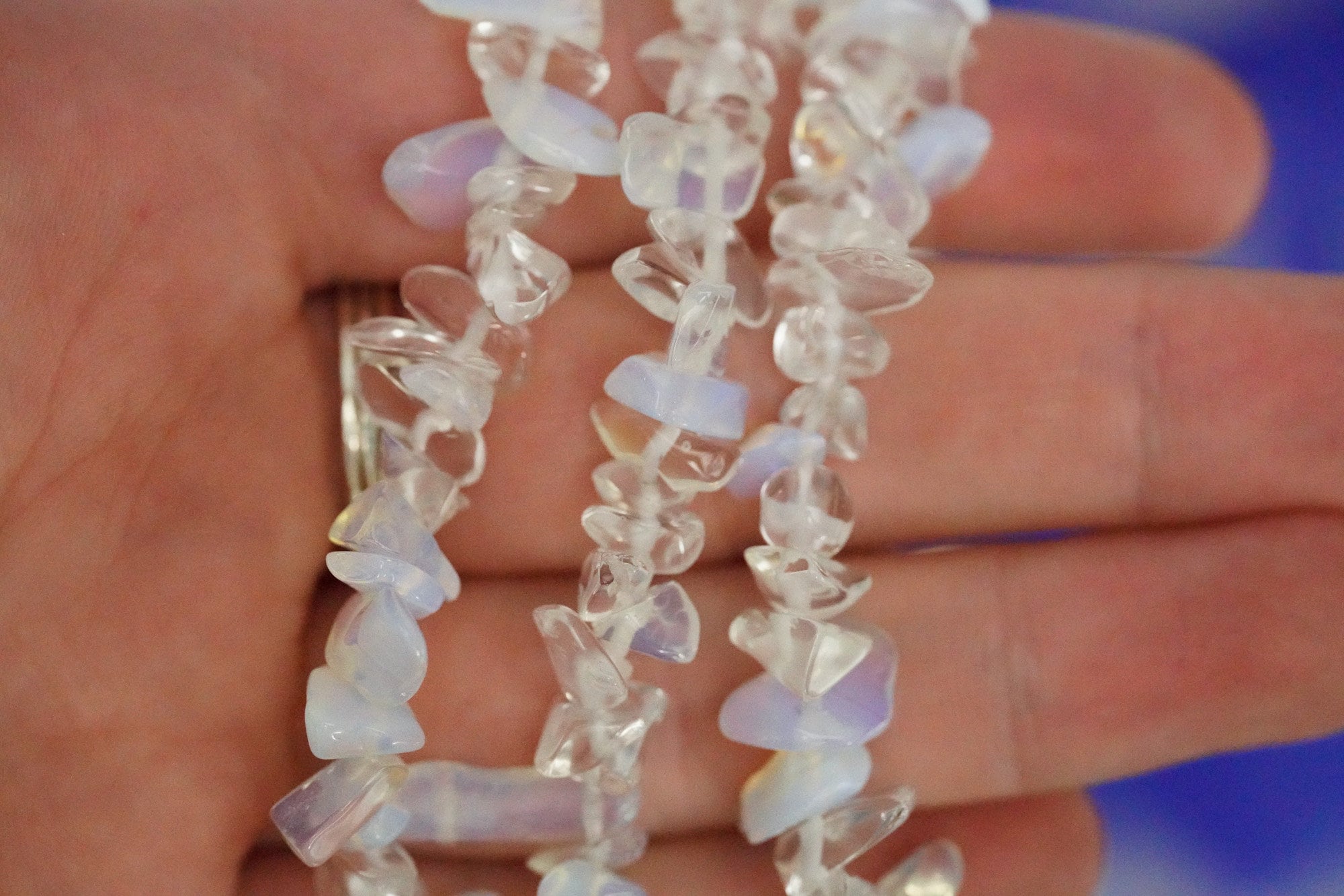 Opalite Tumbled Stone Crystal Chip Bracelet