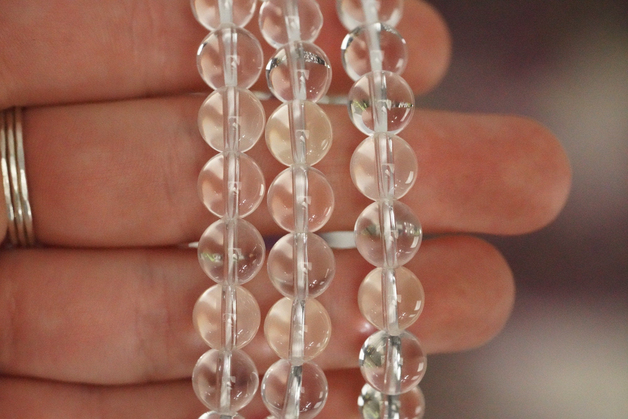 Clear Quartz 8mm beads Stone Crystal Bracelet