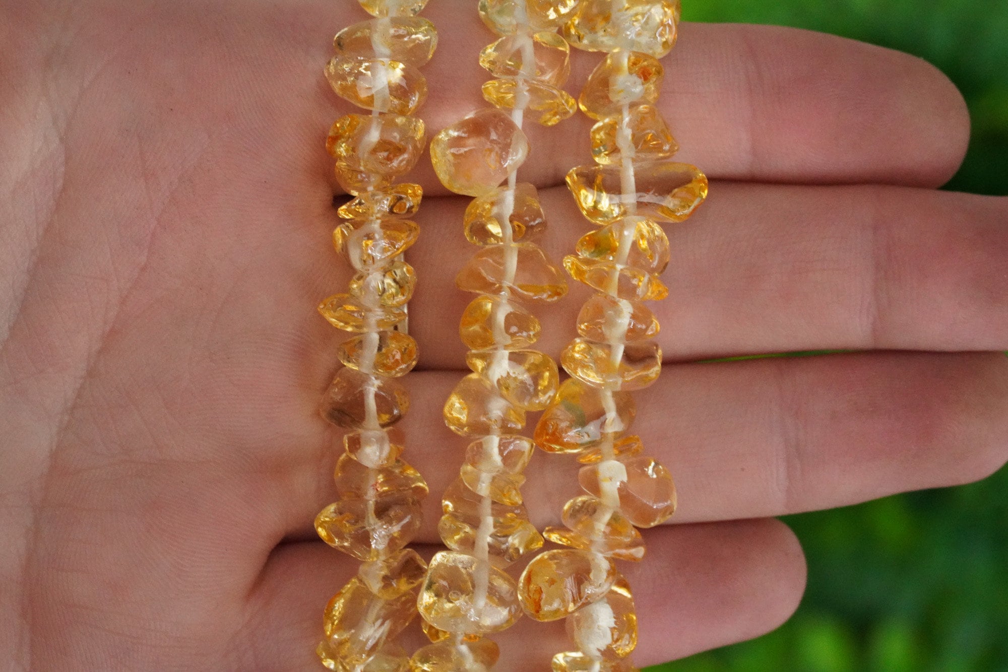 Citrine Tumbled Stone Crystal Chip Bracelet