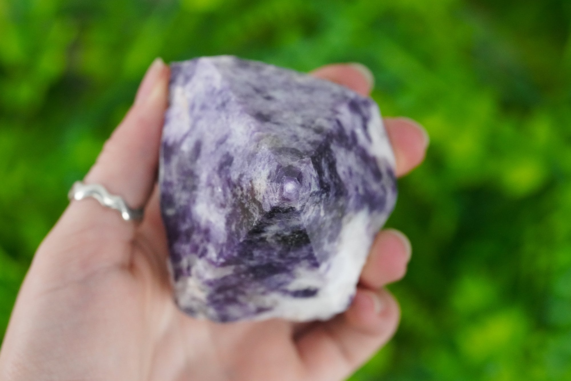 Large Raw Lepidolite Polished Crystal Point