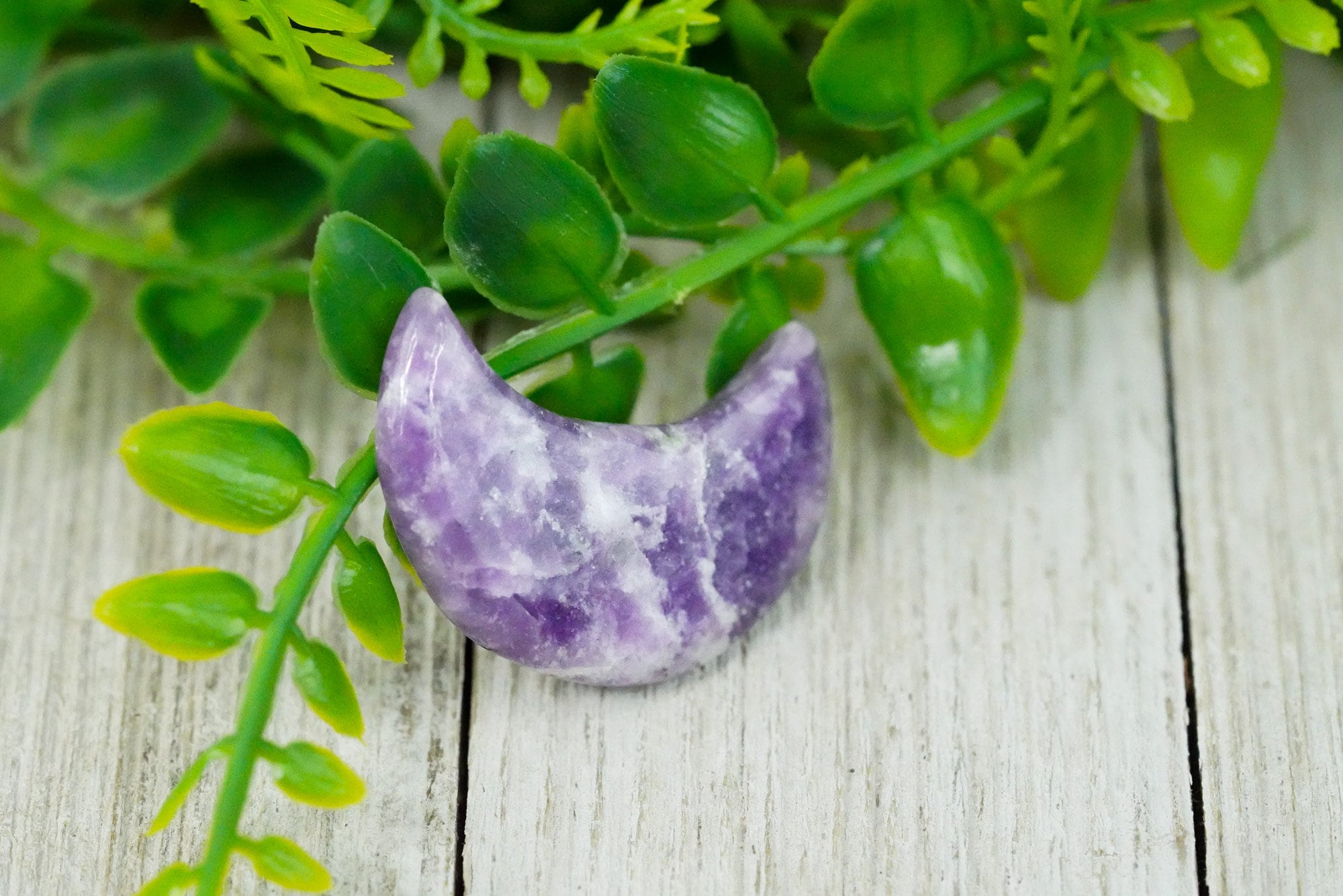 Purple Lepidolite Crystal Crescent Moon