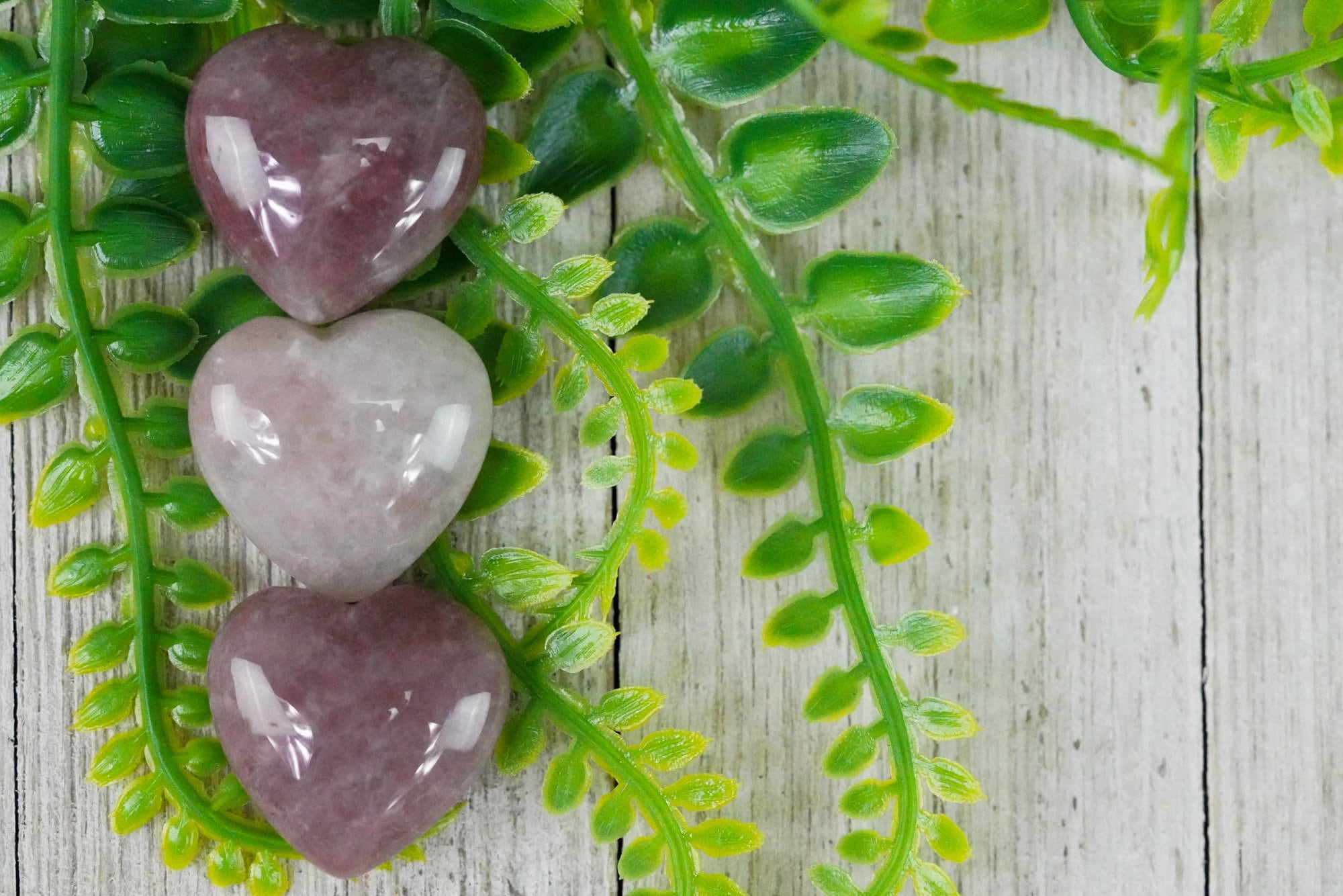 Small Strawberry Quartz Crystal Heart