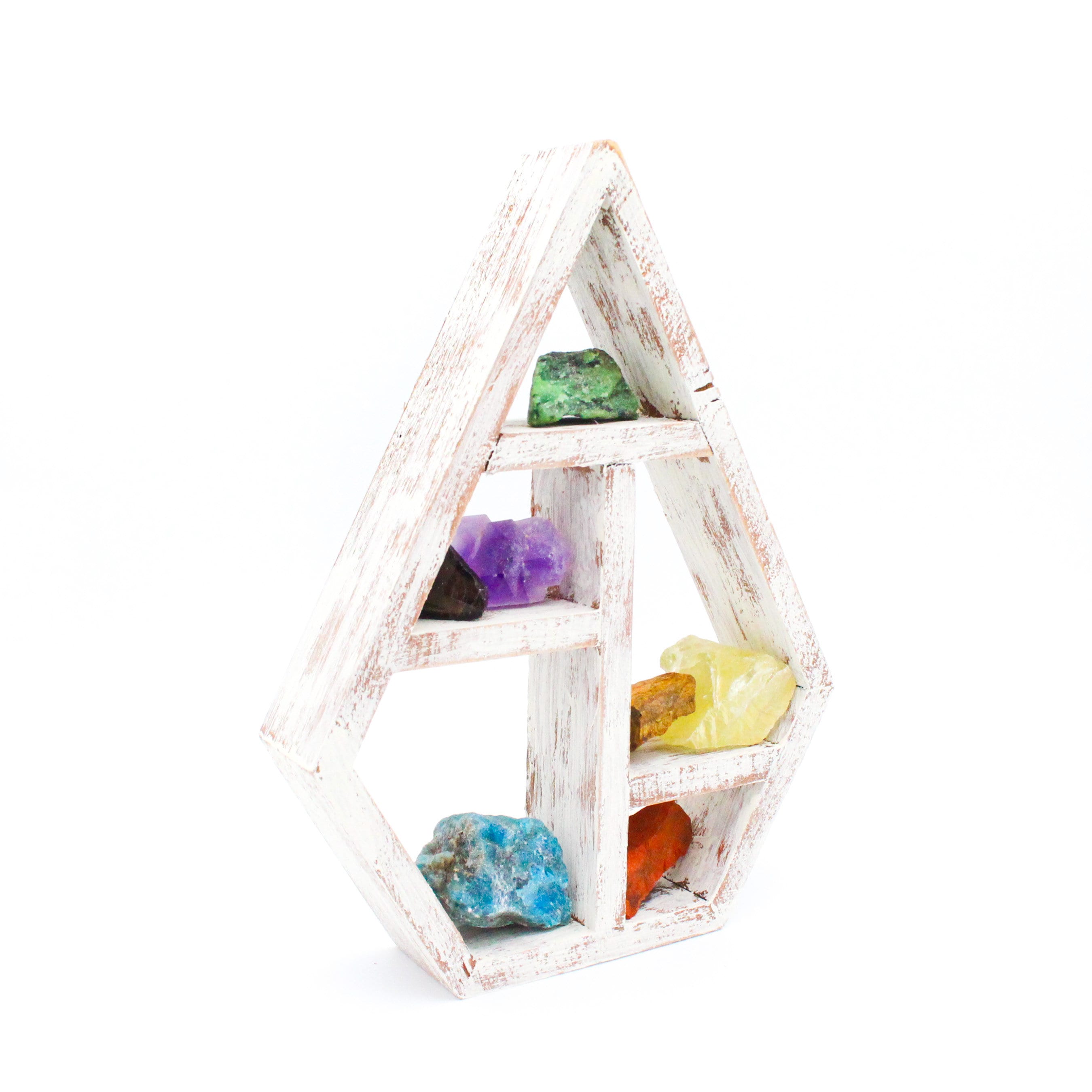 Raw Seven Chakra Crystal Shelf