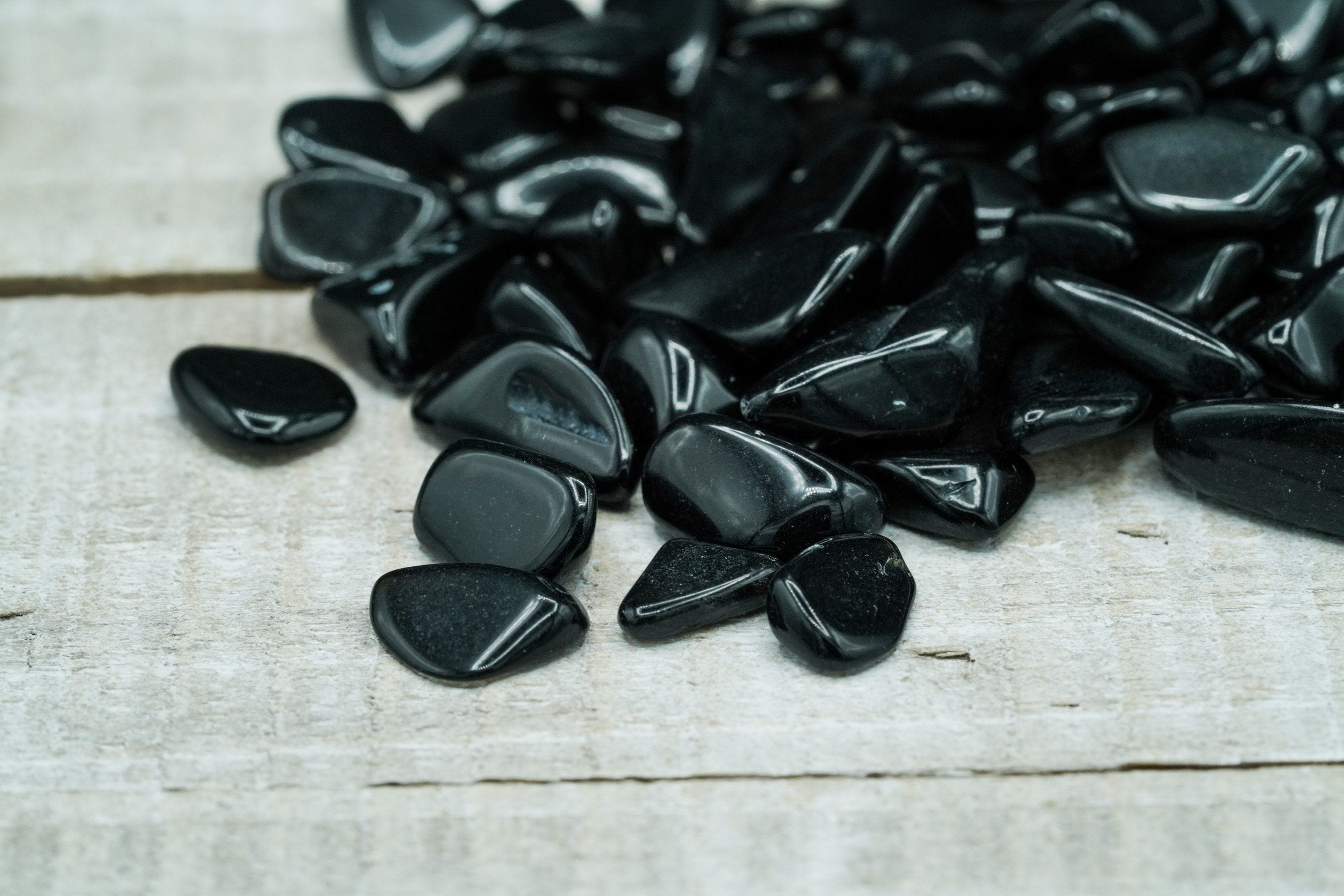 Obsidian Tumbled Crystal Chips, Choose Amount