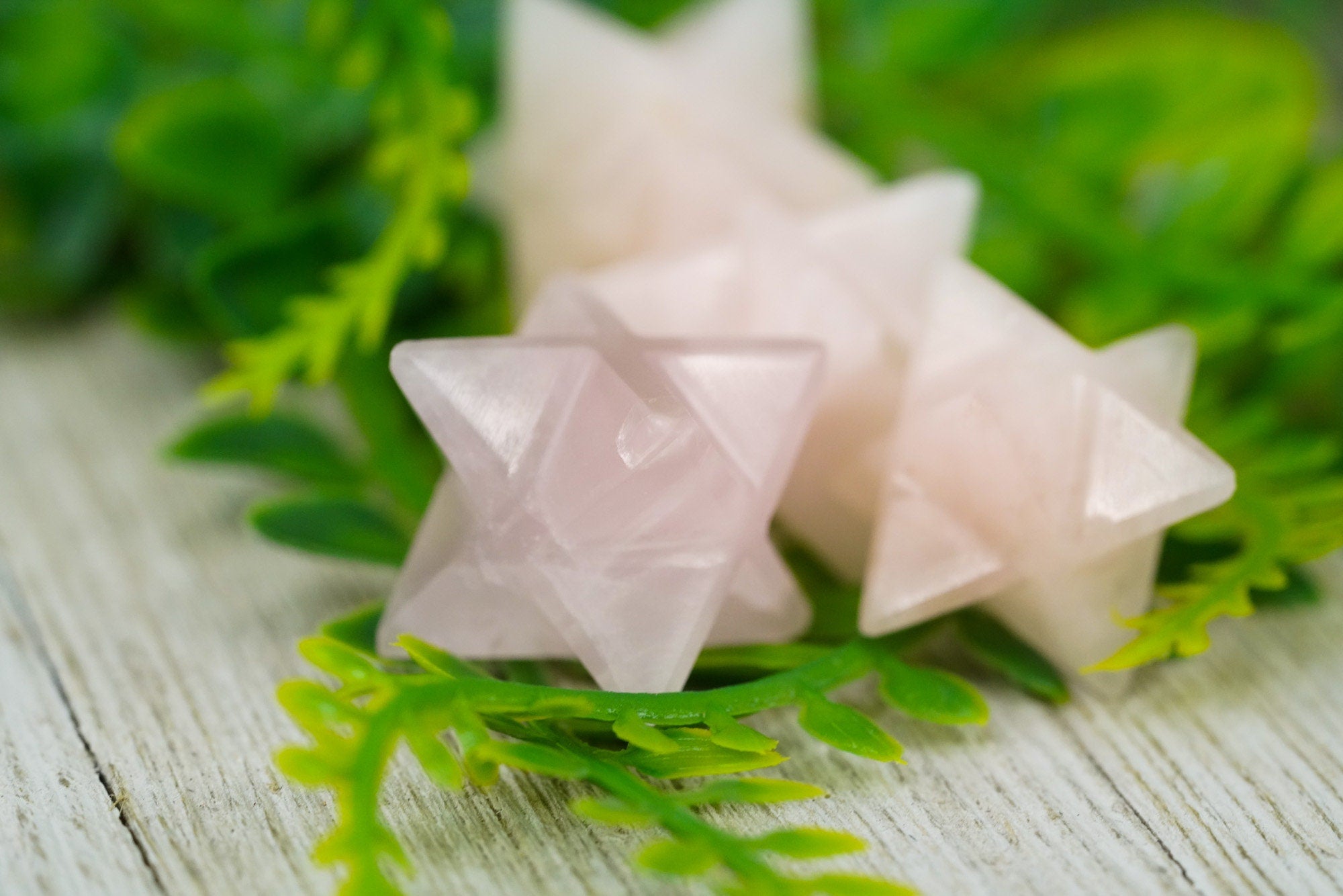 Rose Quartz Crystal Merkaba 20mm