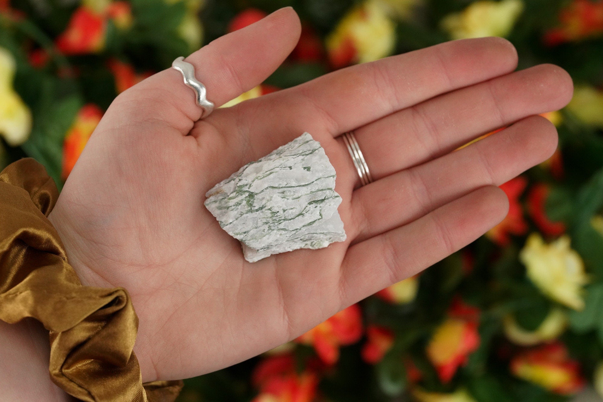 Raw White Moss Agate Rough Crystal