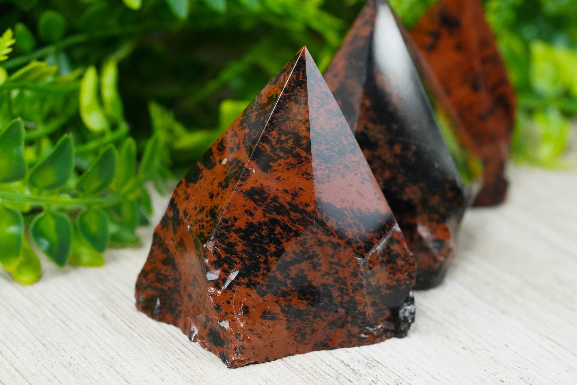 Large Raw Mahogany Obsidian Polished Crystal Point