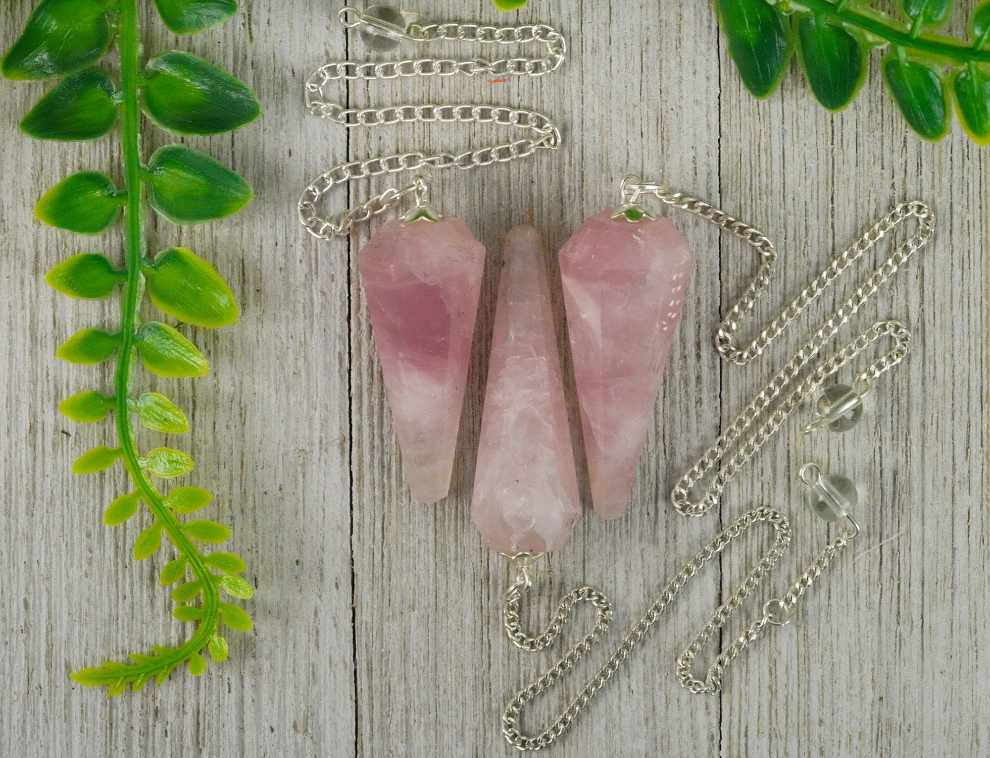 Rose Quartz Crystal Pendulum