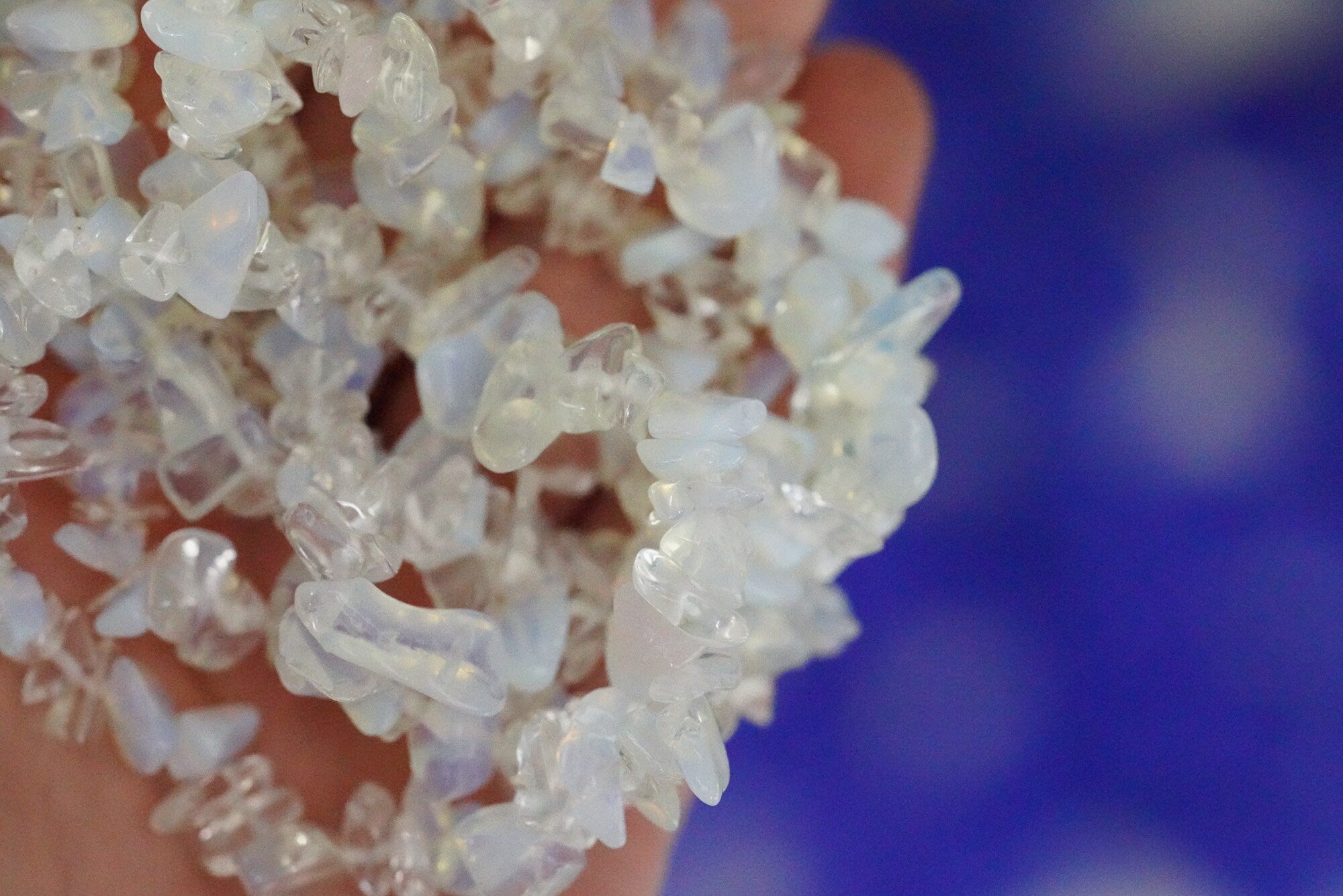 Opalite Tumbled Stone Crystal Chip Bracelet