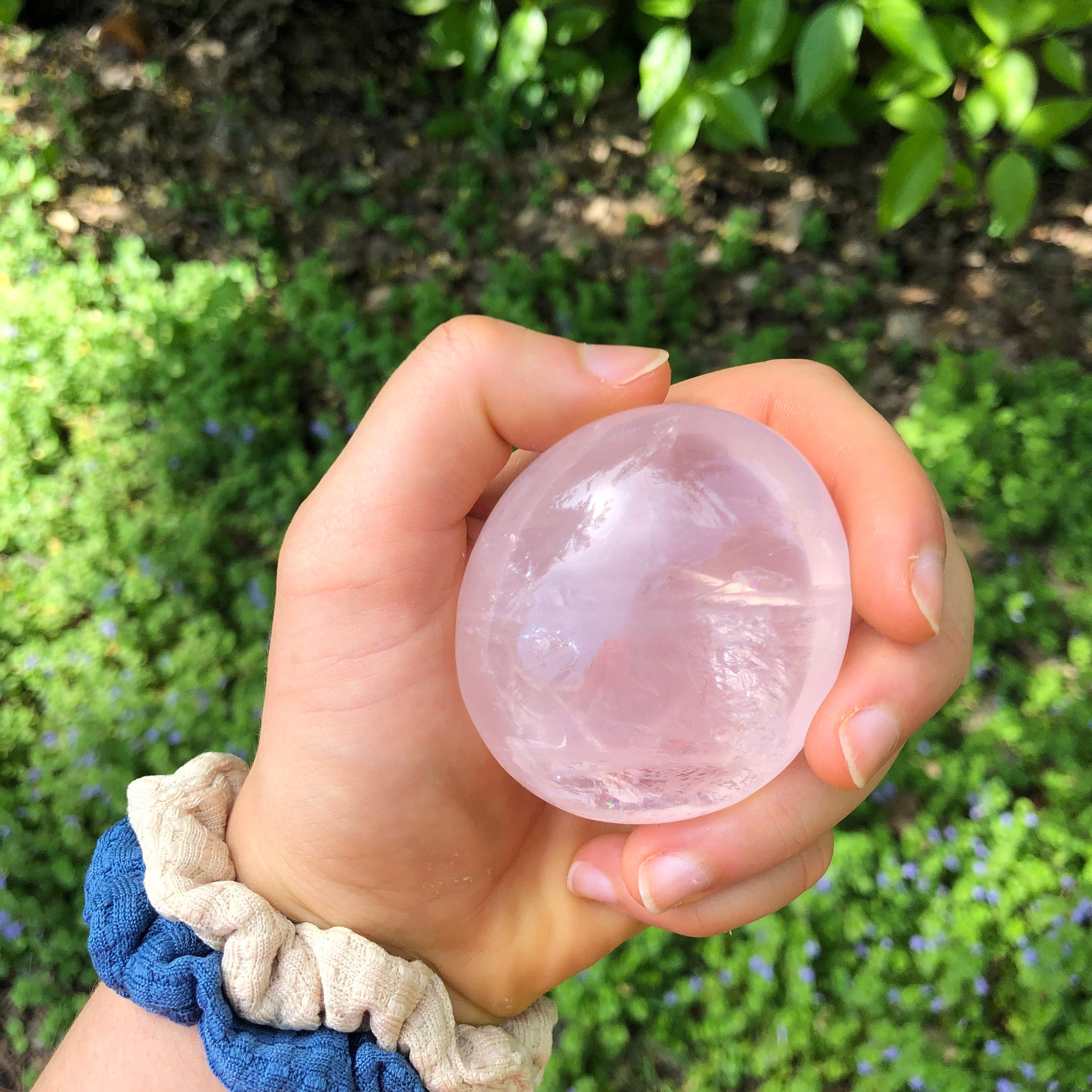 Rose Quartz Palm Stone