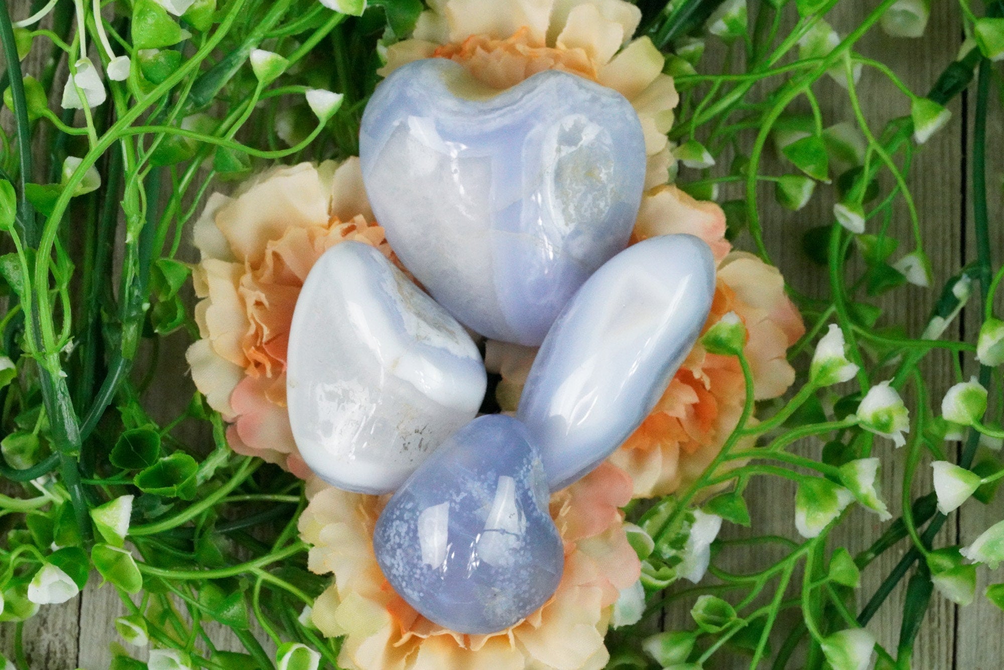 Blue Lace Agate Large Tumbled Stone B Grade